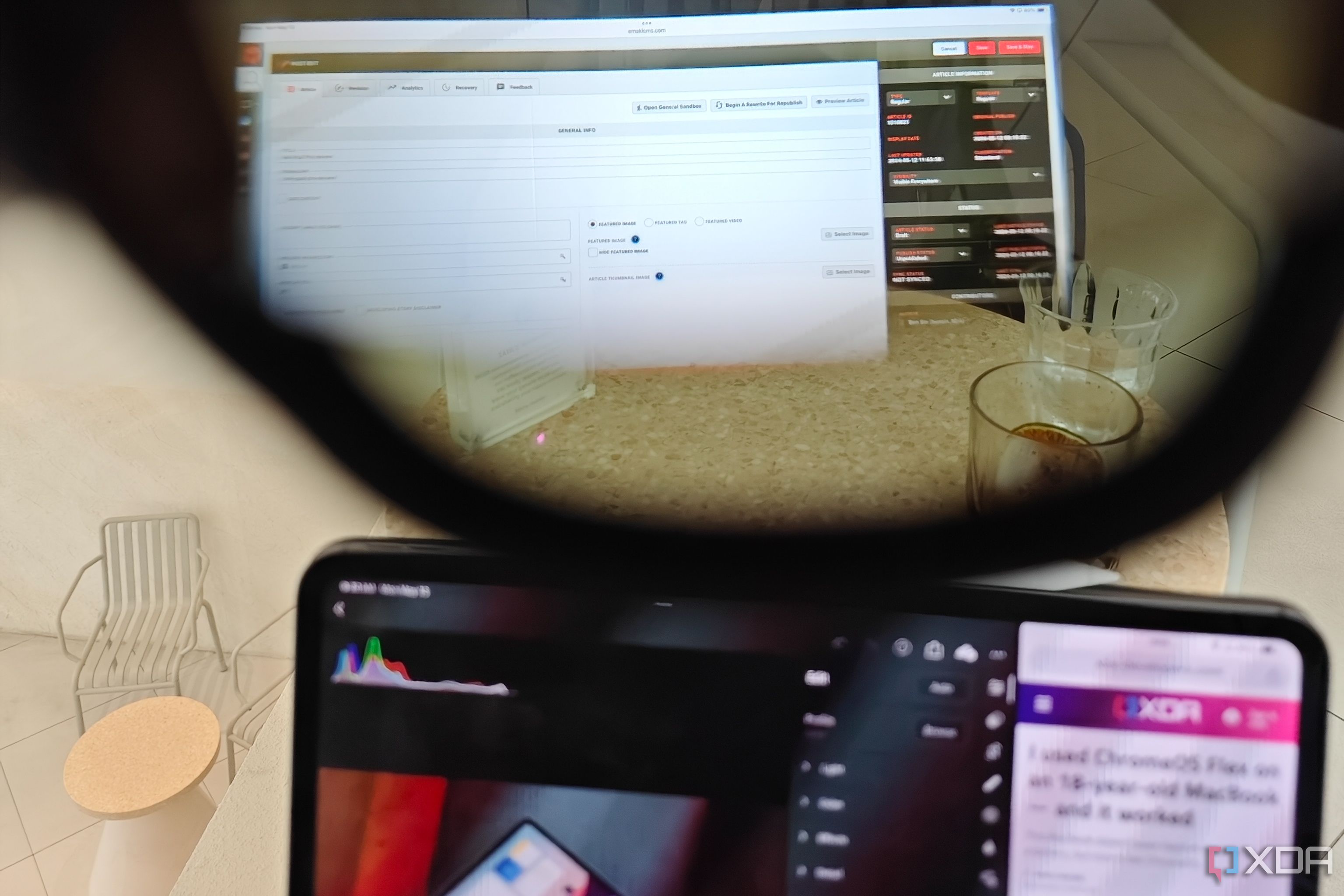 El iPad Pro muestra una pantalla externa en un par de gafas AR