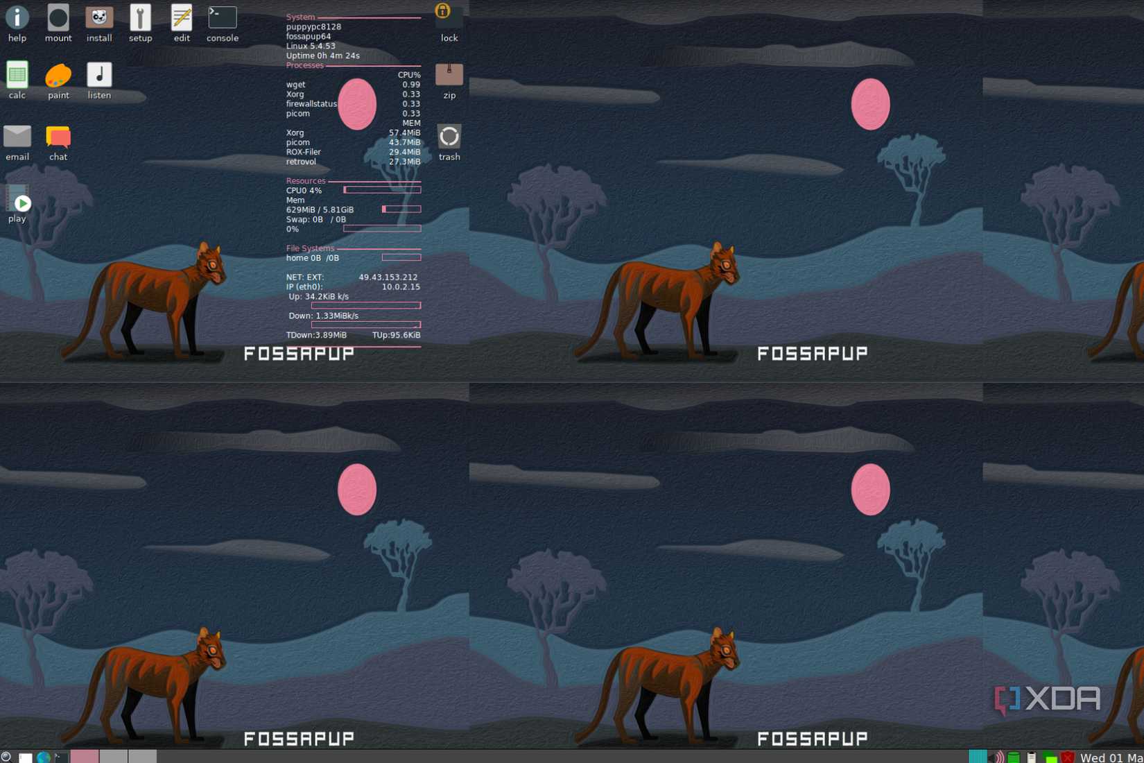 Puppy Linux running on a PC