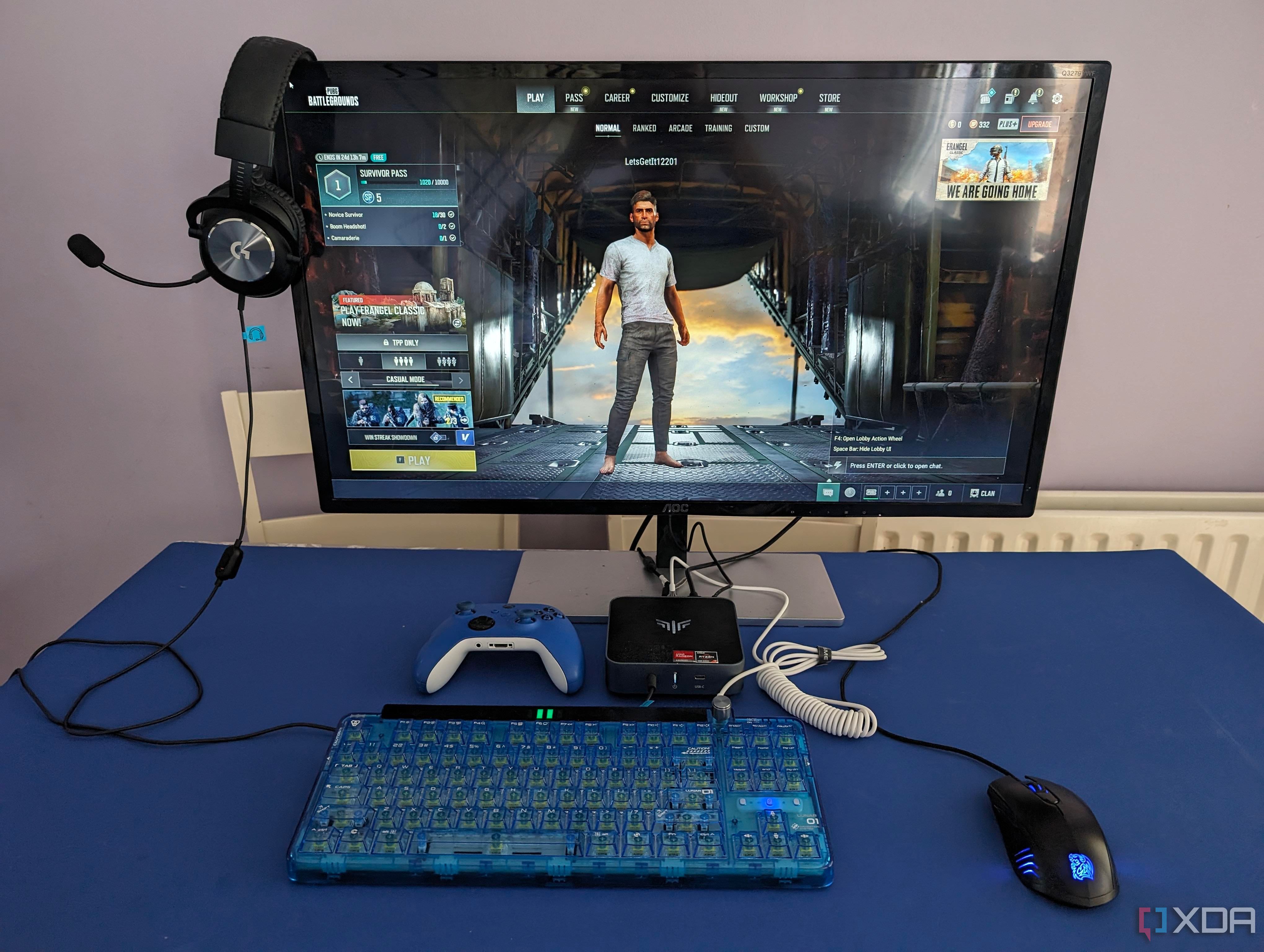 playing PUBG on a mini PC