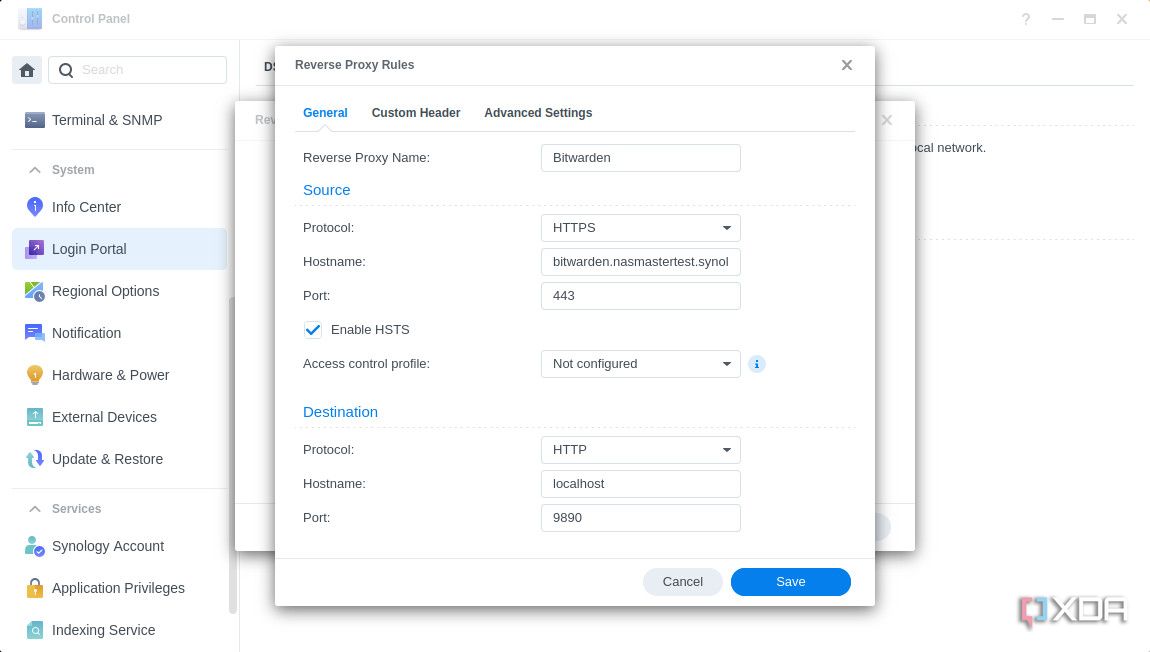 Cómo agregar un proxy inverso en Synology DSM 7