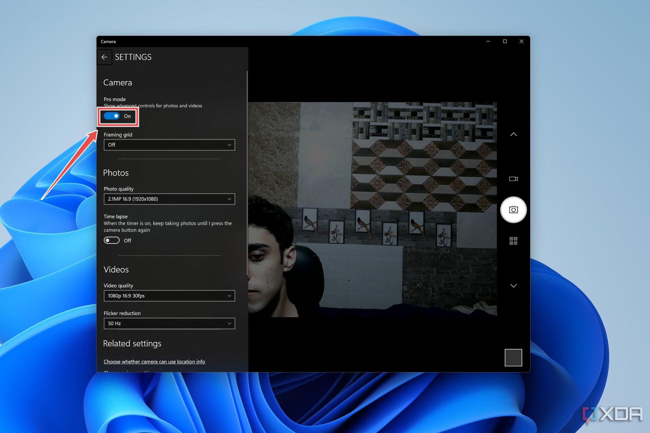 How to change your webcam settings in Windows 11