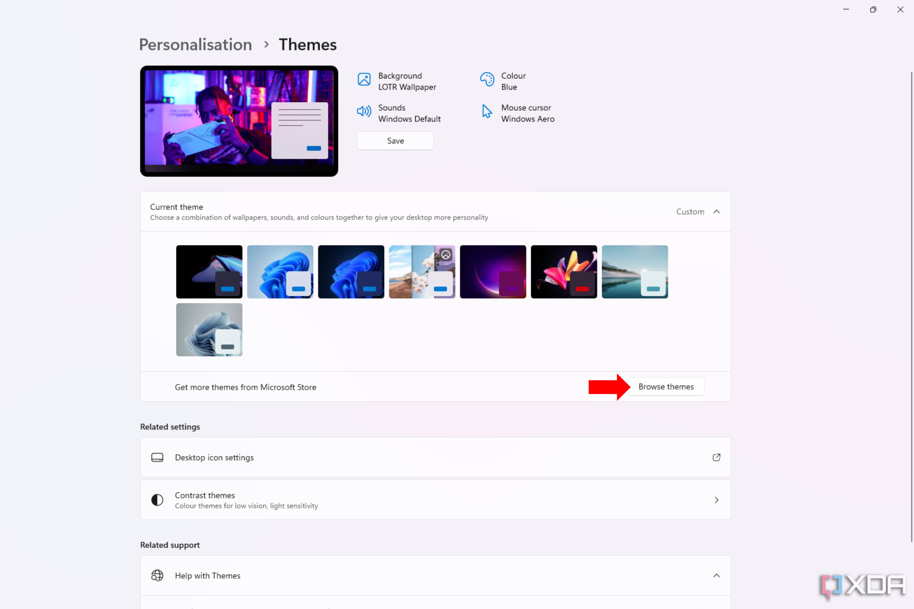 how to install windows 10 or 11 themes