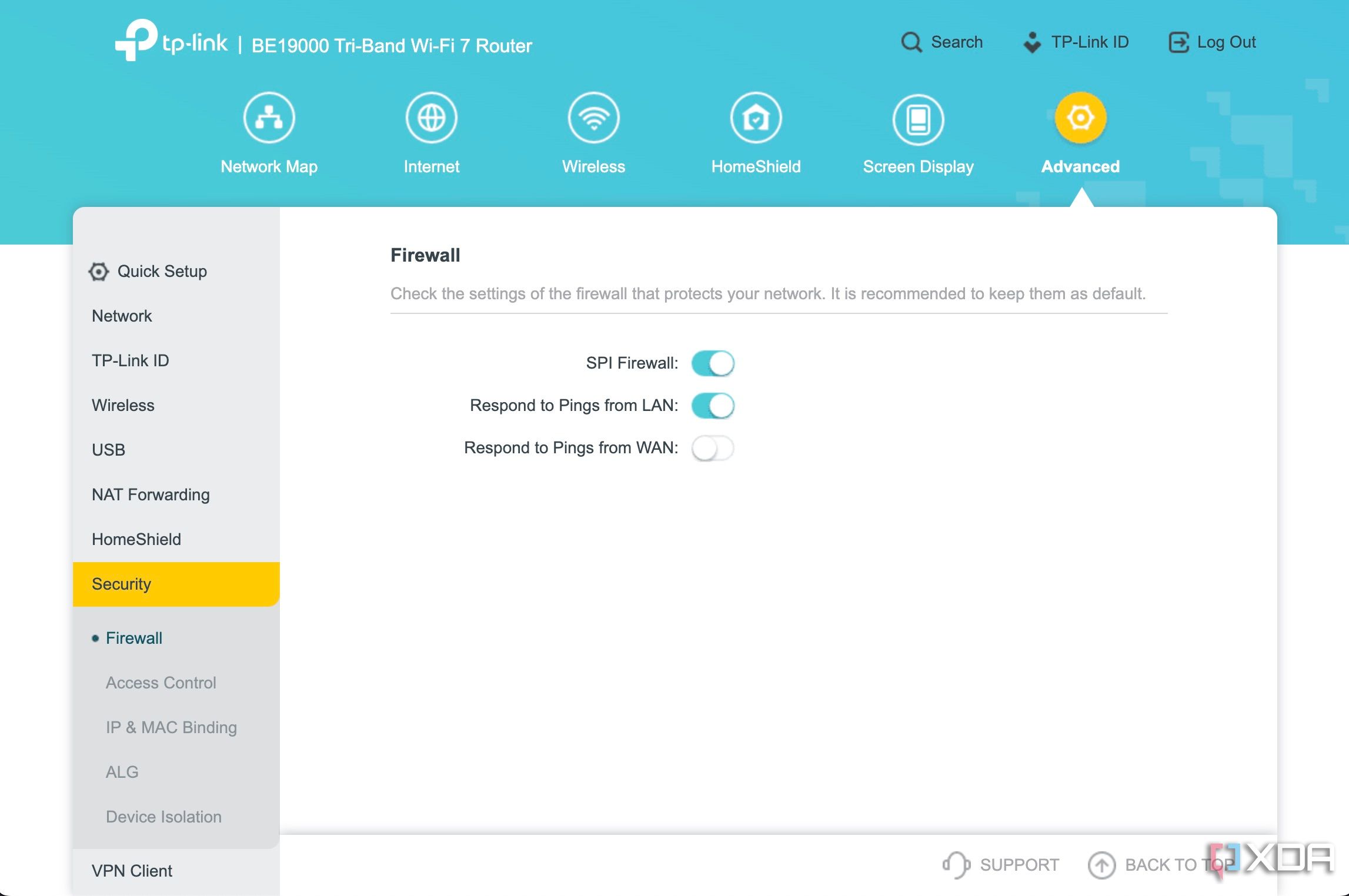 Habilitar el firewall en un enrutador TP-Link Archer