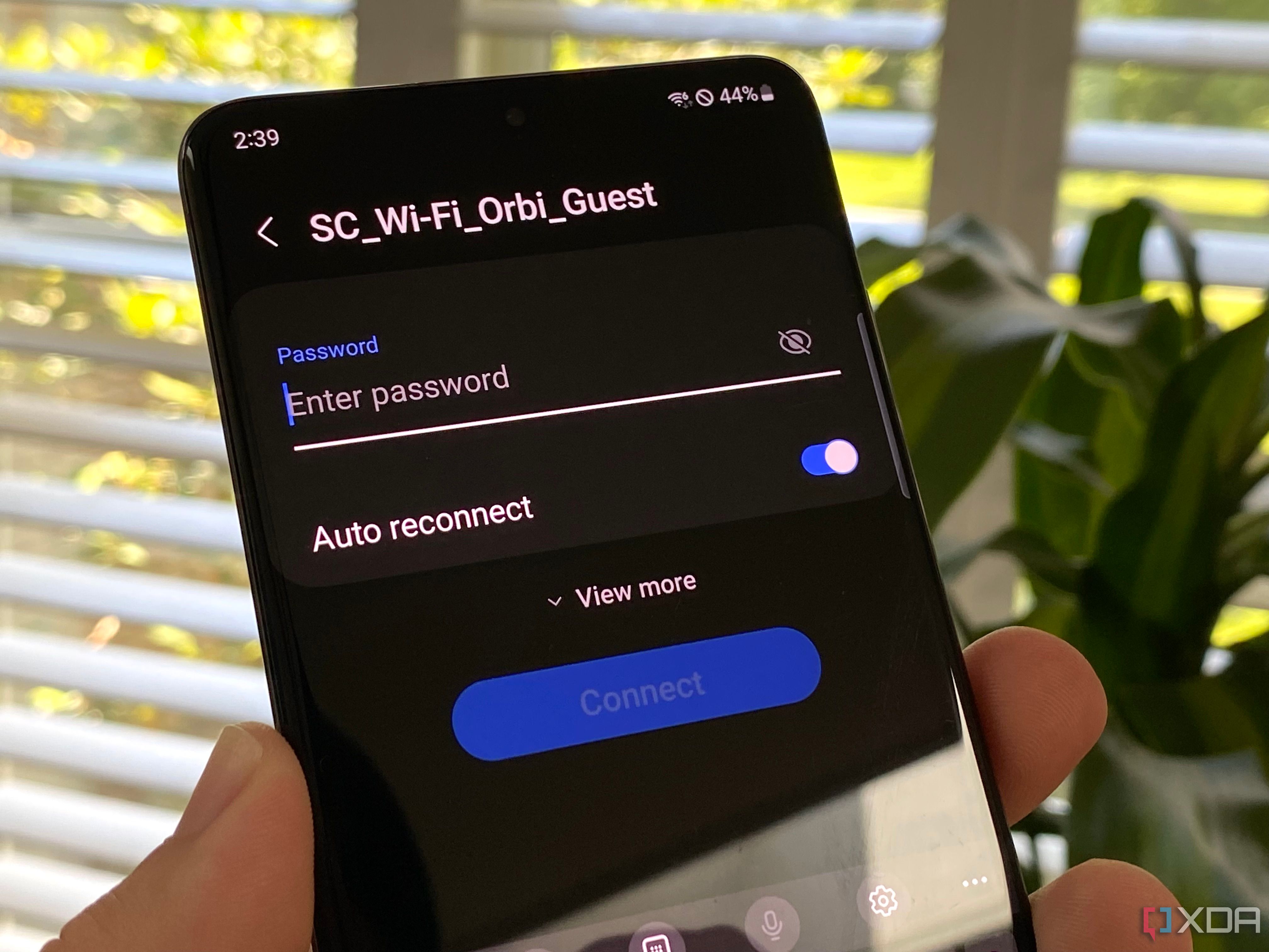 Enter Wi-Fi password on a Galaxy S20