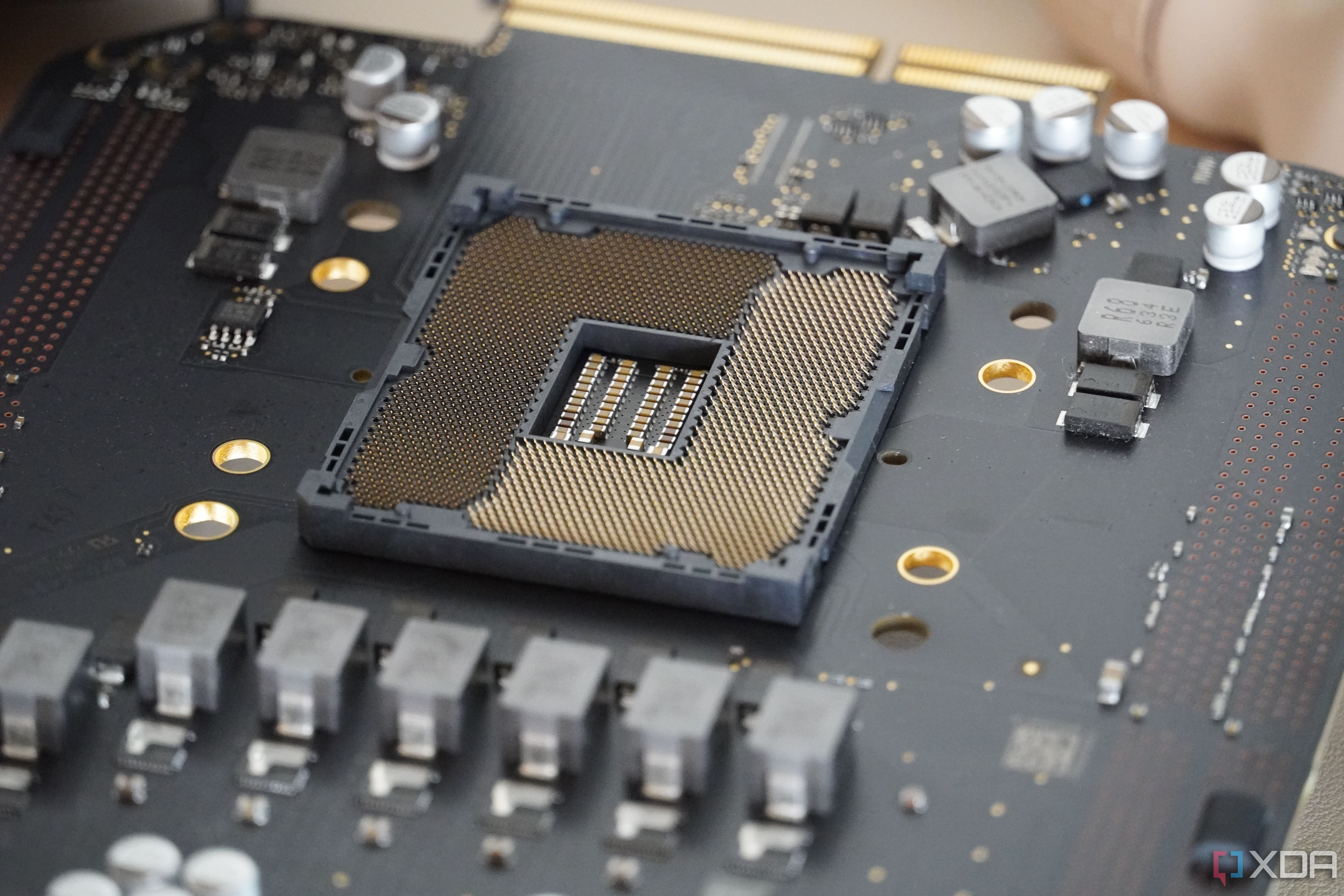 El zócalo de la CPU del Mac Pro.