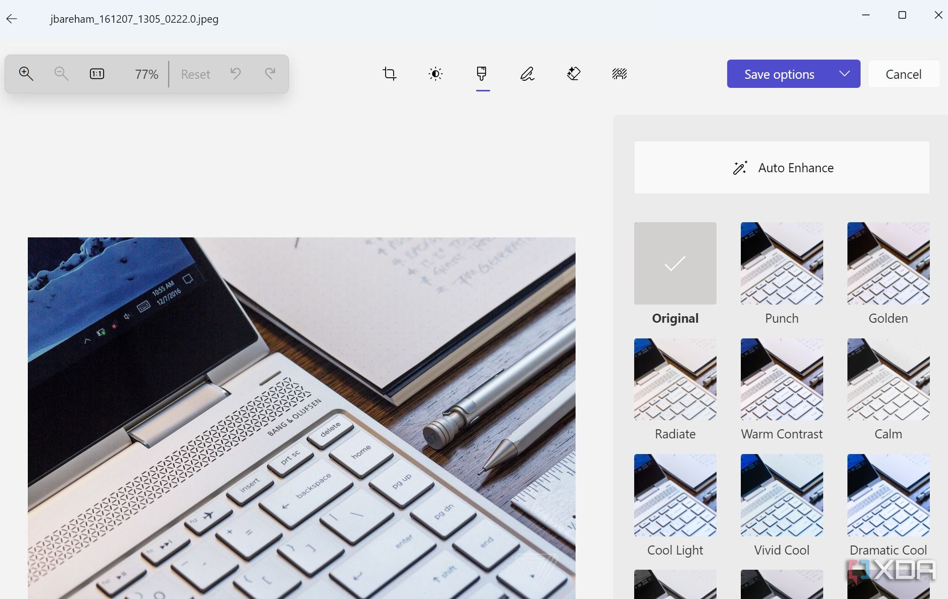 editing tools in Microsoft Photos