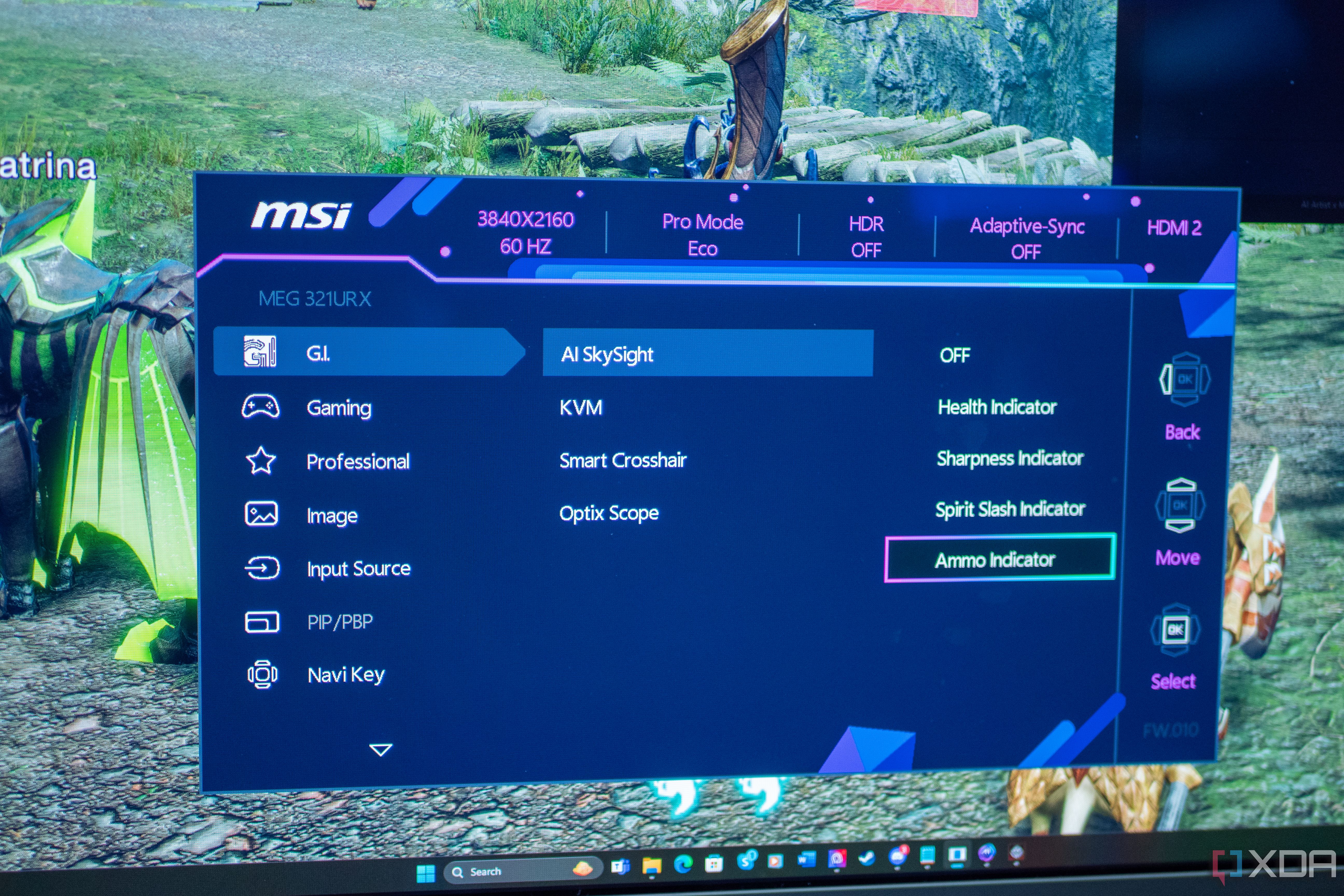 La función SkySight de MSI puede leer información de un juego y mostrarla en una barra en el monitor