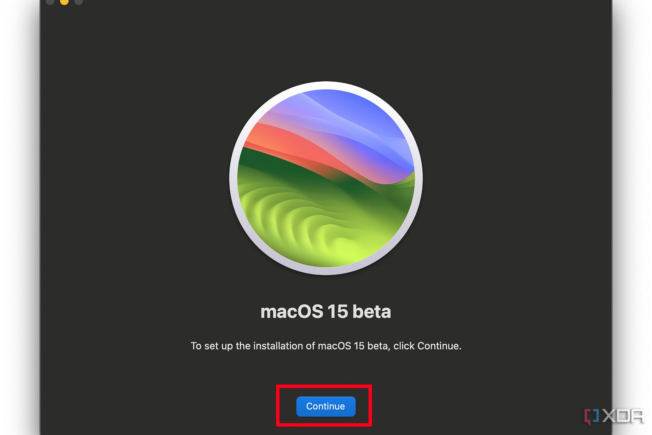 La instalación de la versión beta de macOS 15 en una Mac muestra que continúa