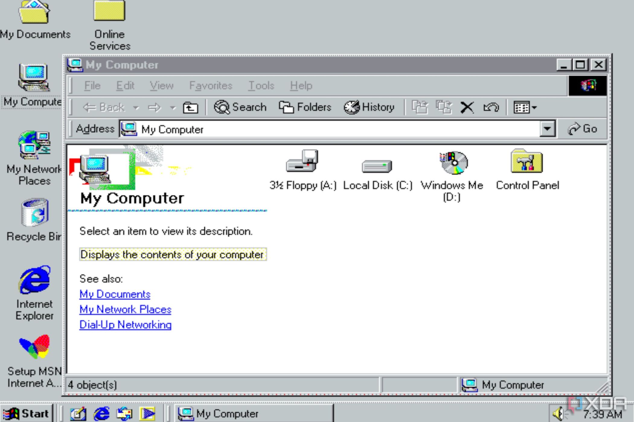 Каталог «Мой компьютер» в Windows ME
