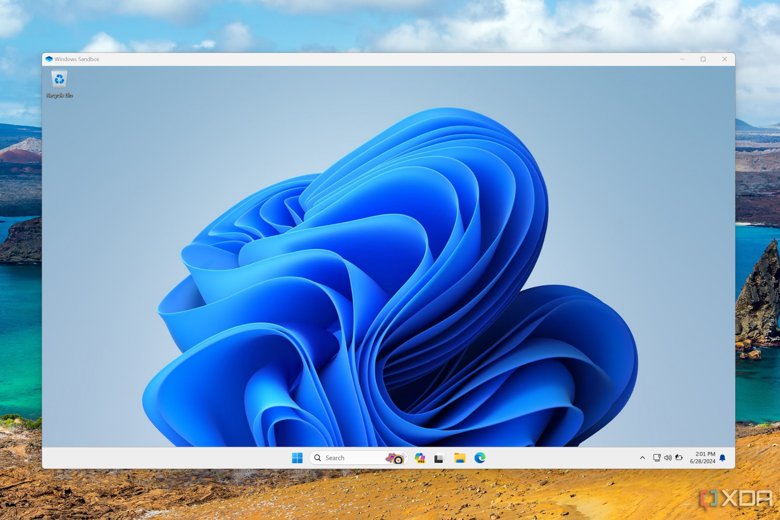 Captura de pantalla de Windows Sandbox en Windows 11