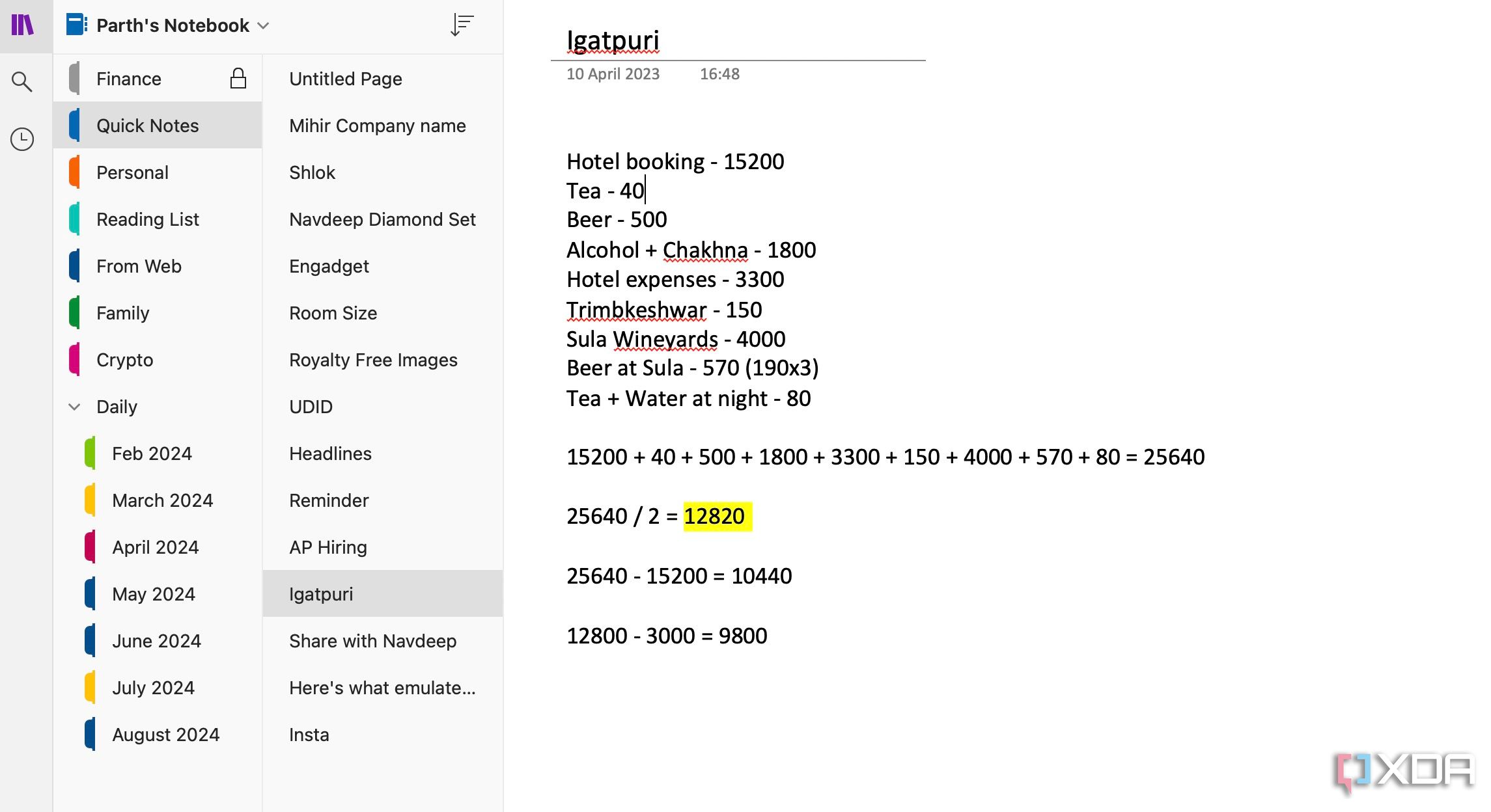 Comparación entre oso y OneNote 8