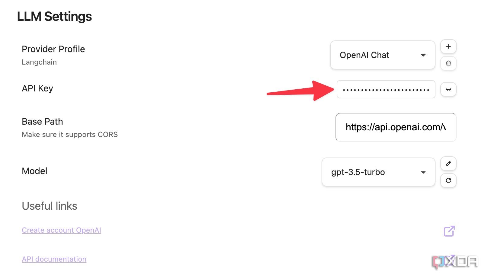 Insertar clave OpenAI