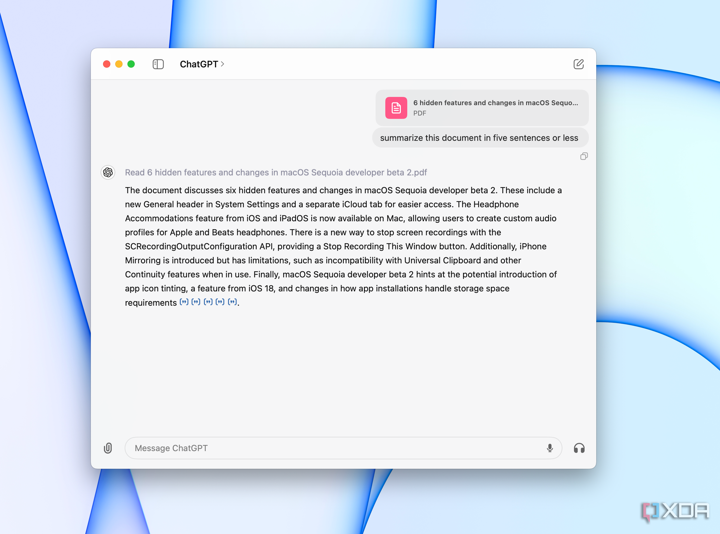 4 Apple Intelligence features you can already use with ChatGPT's Mac app