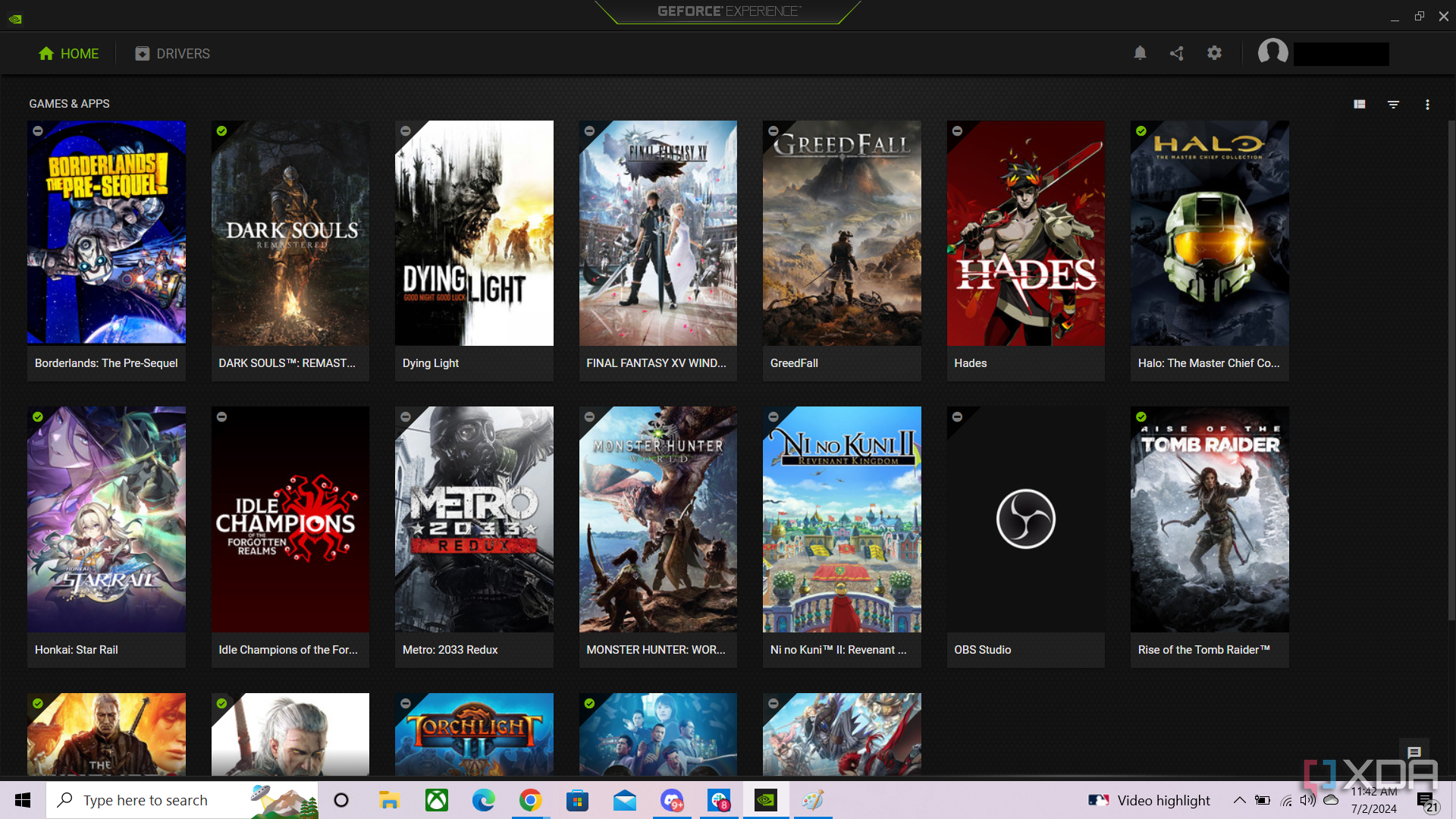 geforce experience home page