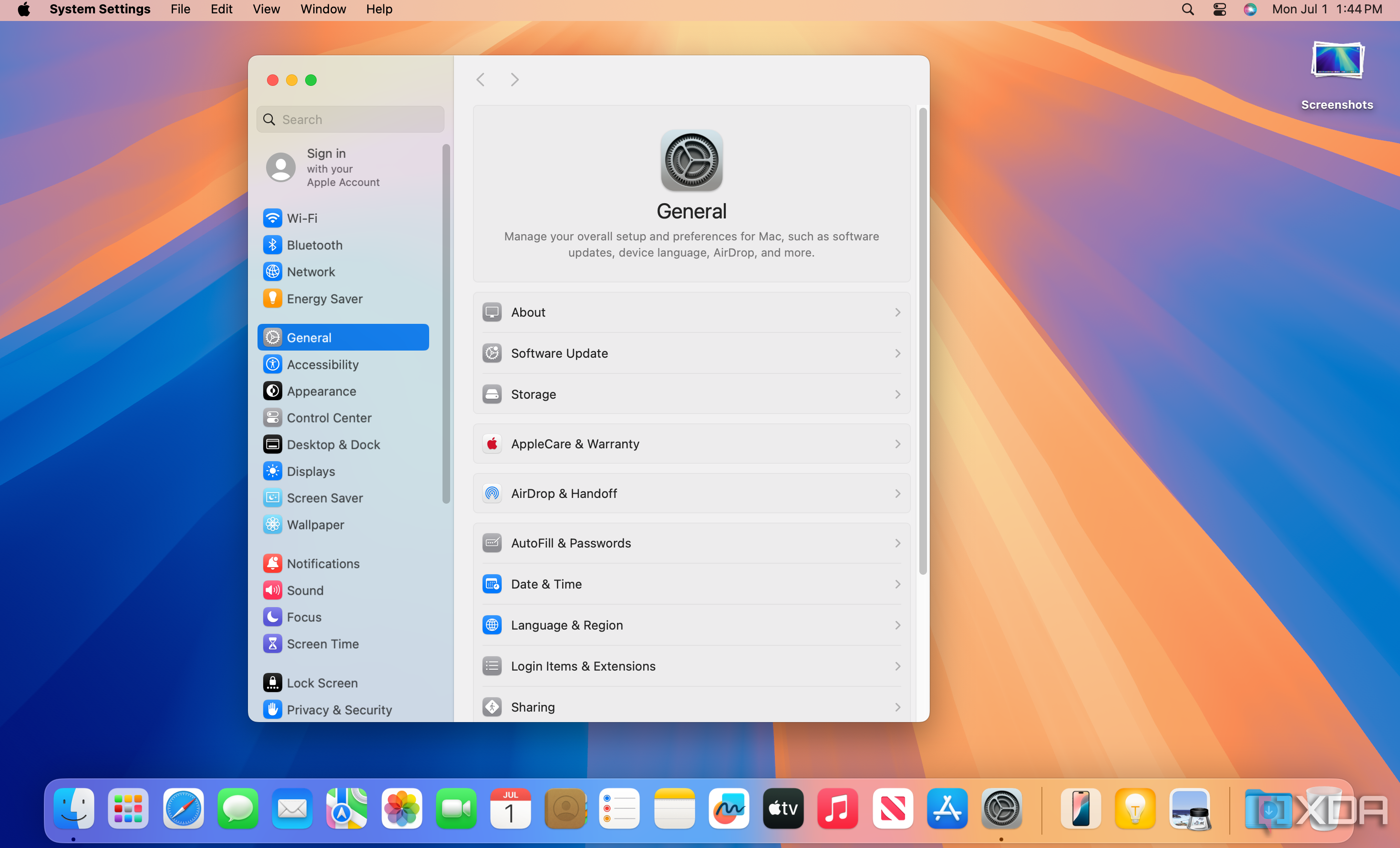 La nueva descripción general en macOS Sequoia beta 2.