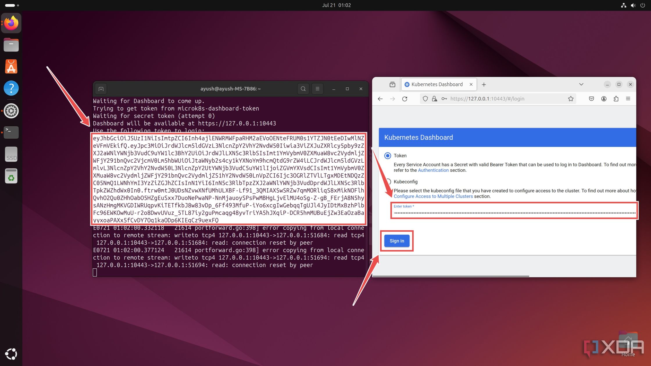 Cómo iniciar sesión en el panel de control de MicroK8s en Ubuntu