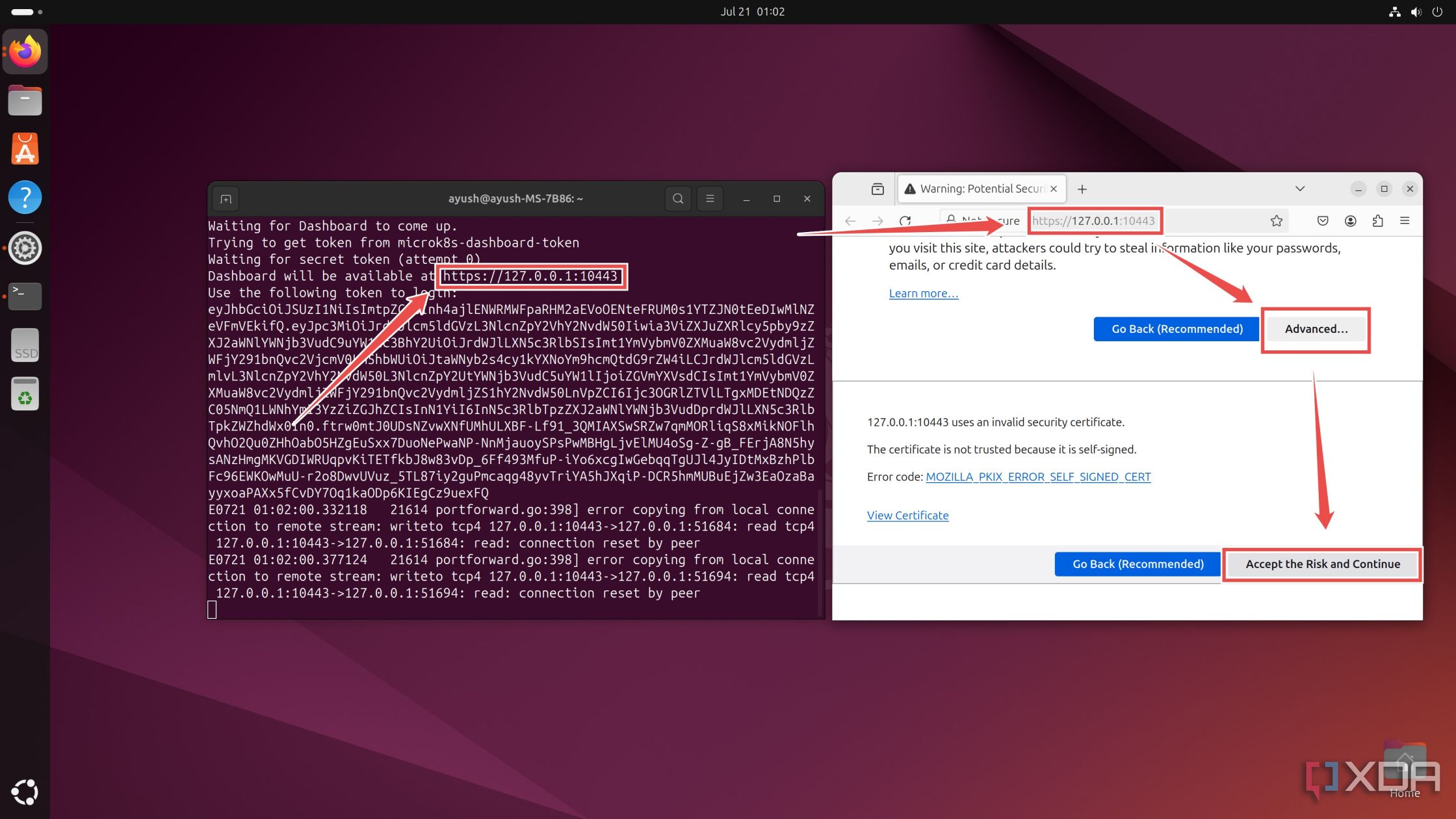 Cómo abrir el panel de control de MicroK8s en Ubuntu