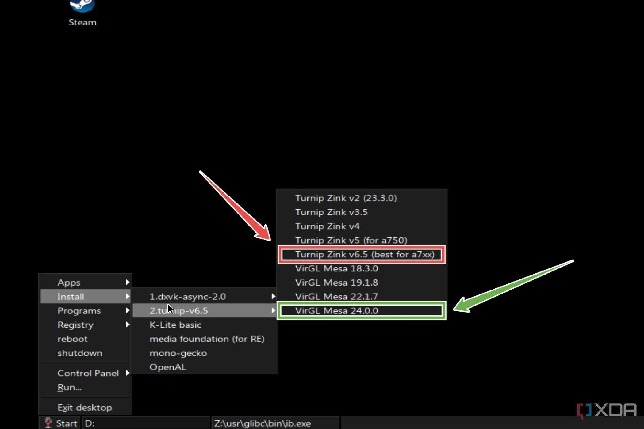 El procedimiento para configurar el controlador de GPU en Mobox