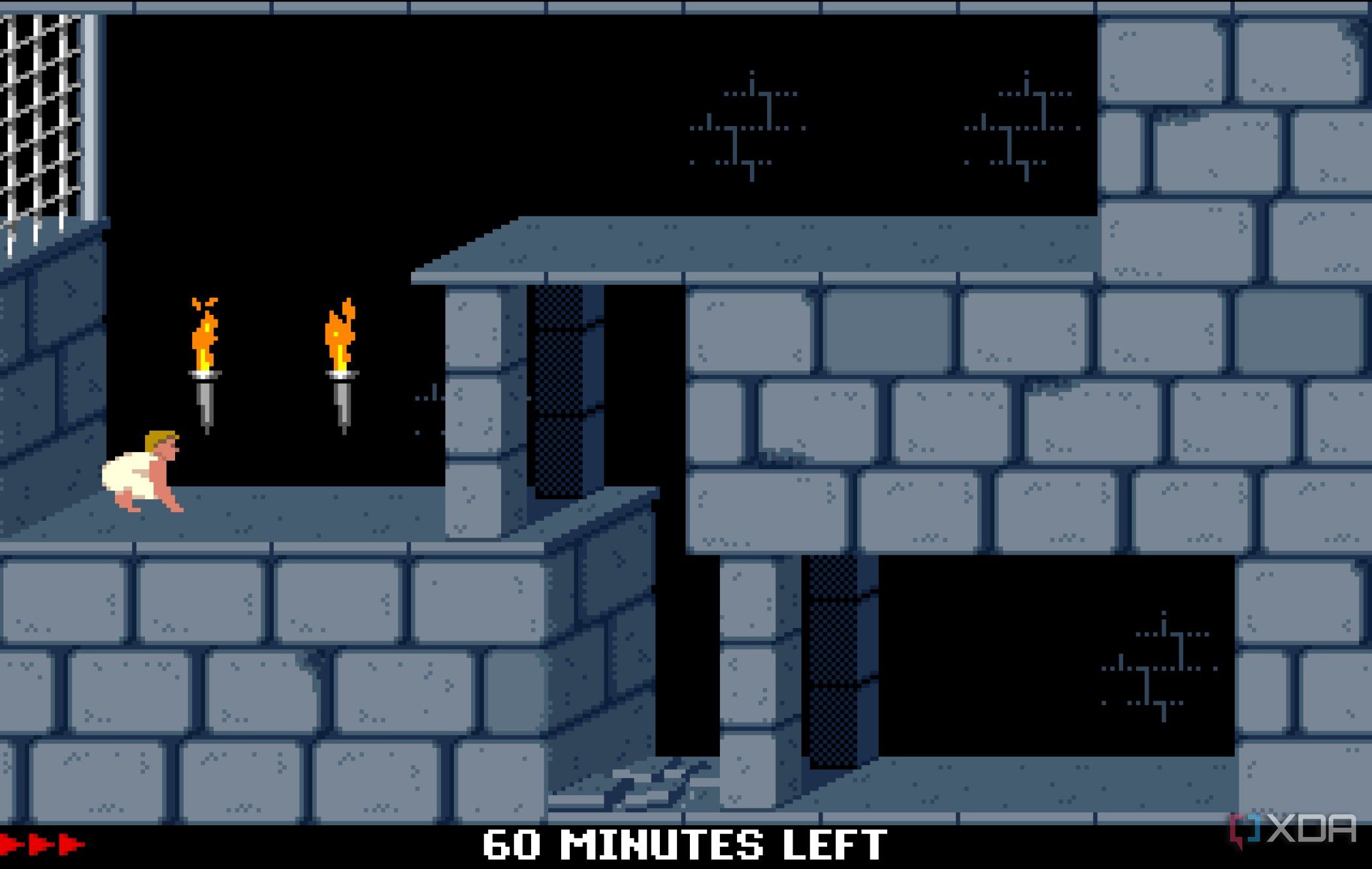 Captura de pantalla del juego Prince of Persia para MS-DOS