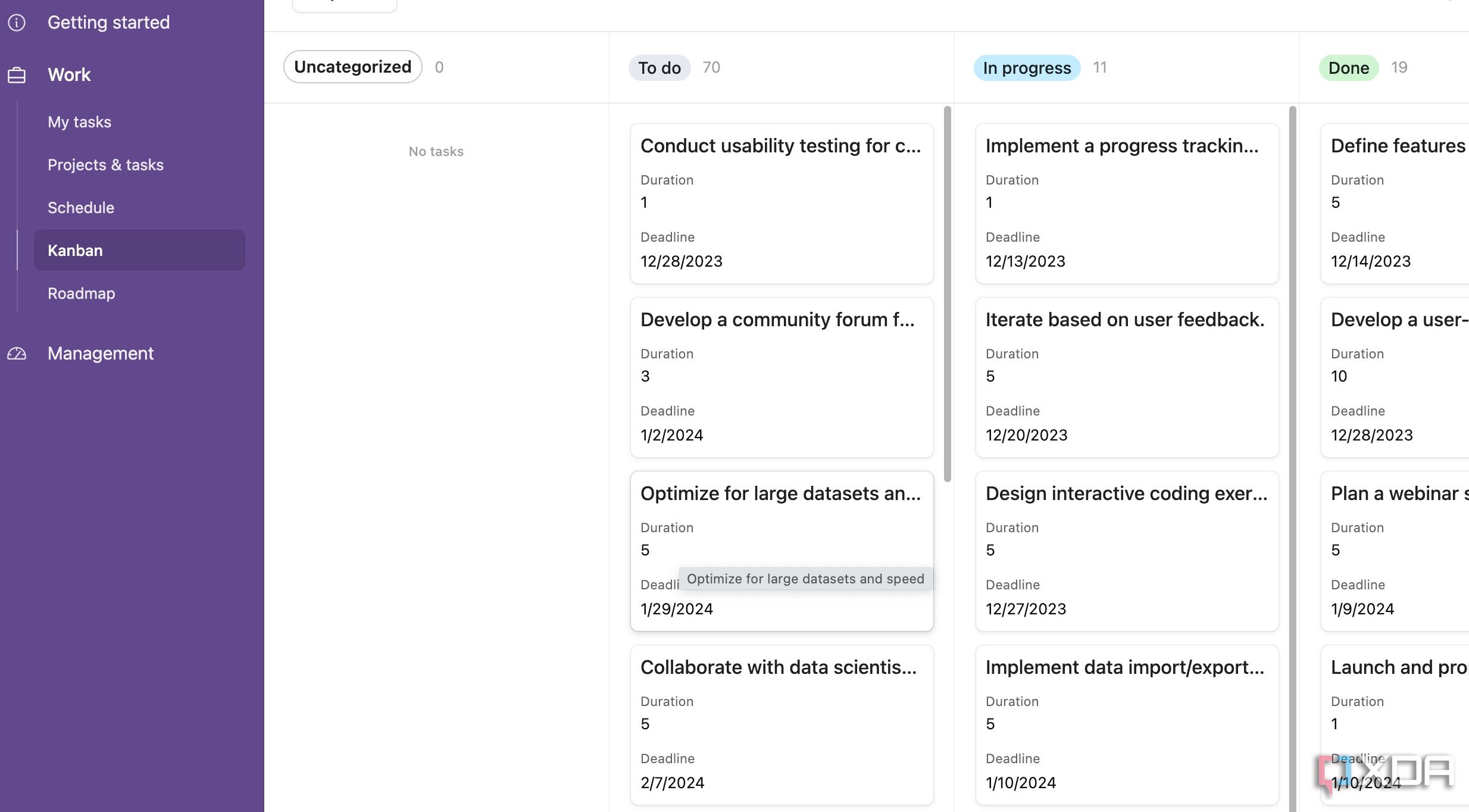 Tablero Kanban de Airtable