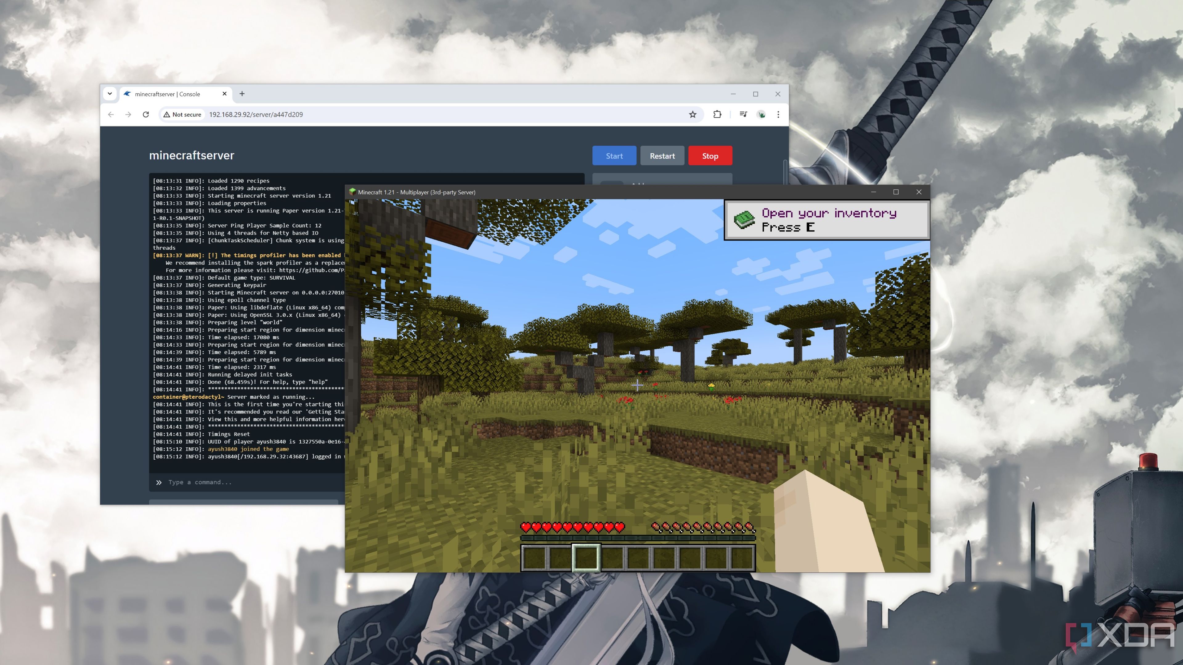 Ejecutar Minecraft en un servidor Pterodactyl autoalojado