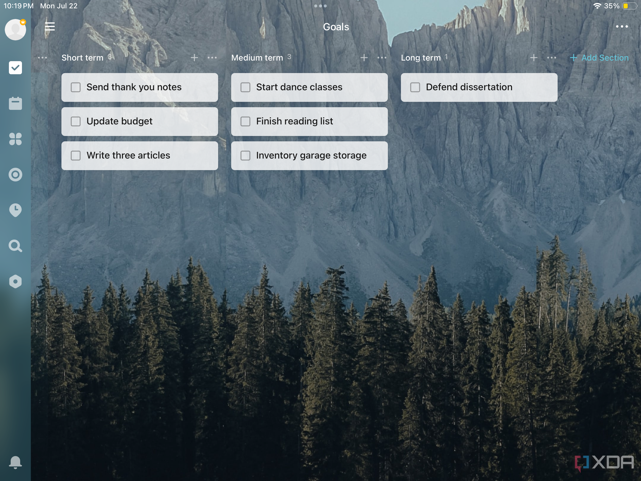 Vista tick-tick-kanban