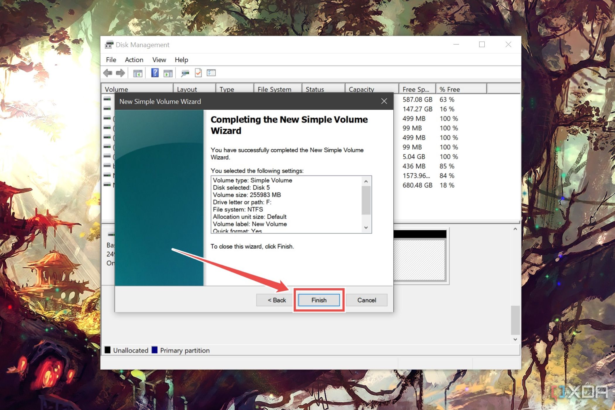 El procedimiento para configurar un volumen iSCSI mediante la utilidad Administración de discos en Windows