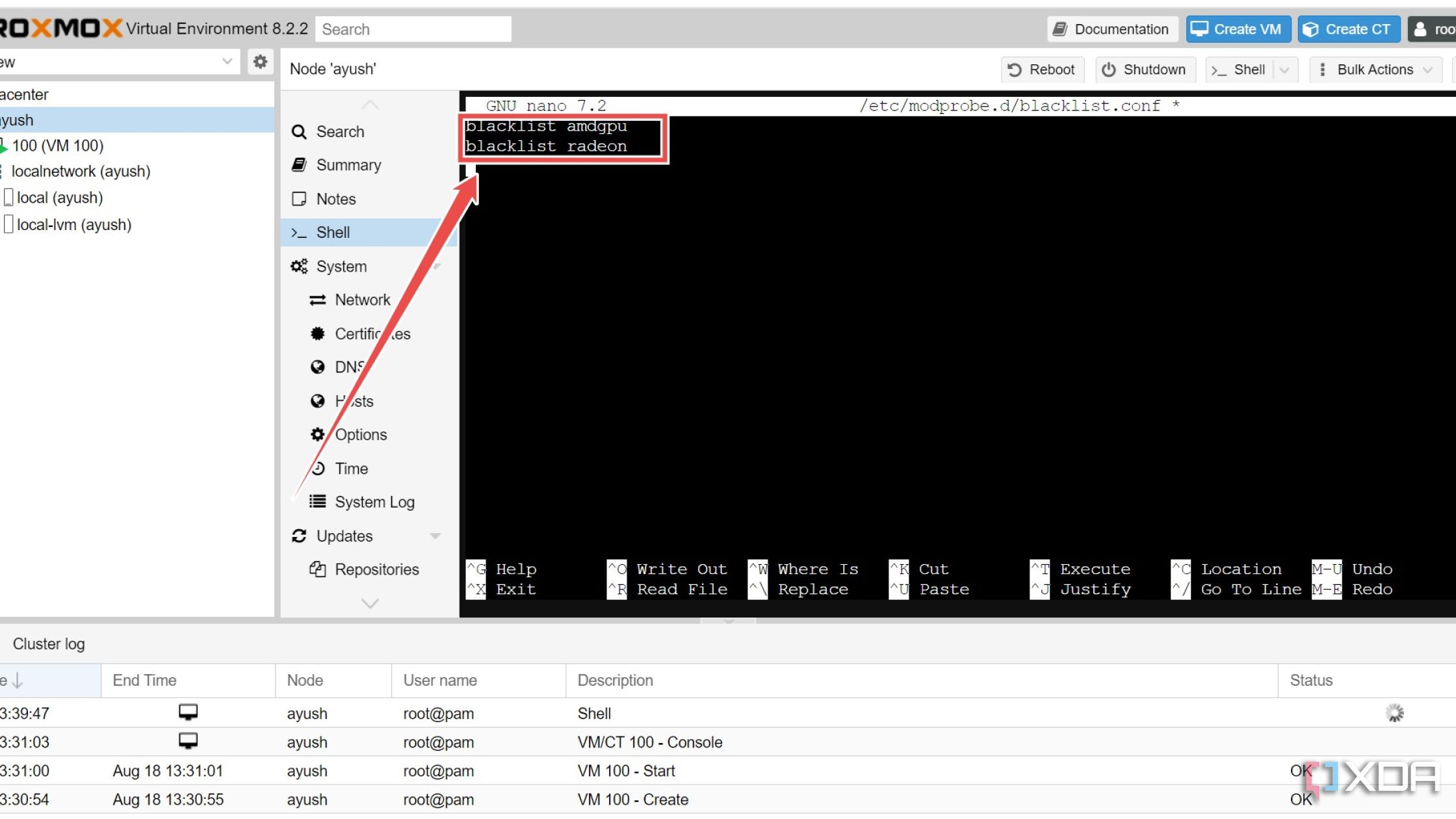 Blacklisting AMD GPUs in Proxmox