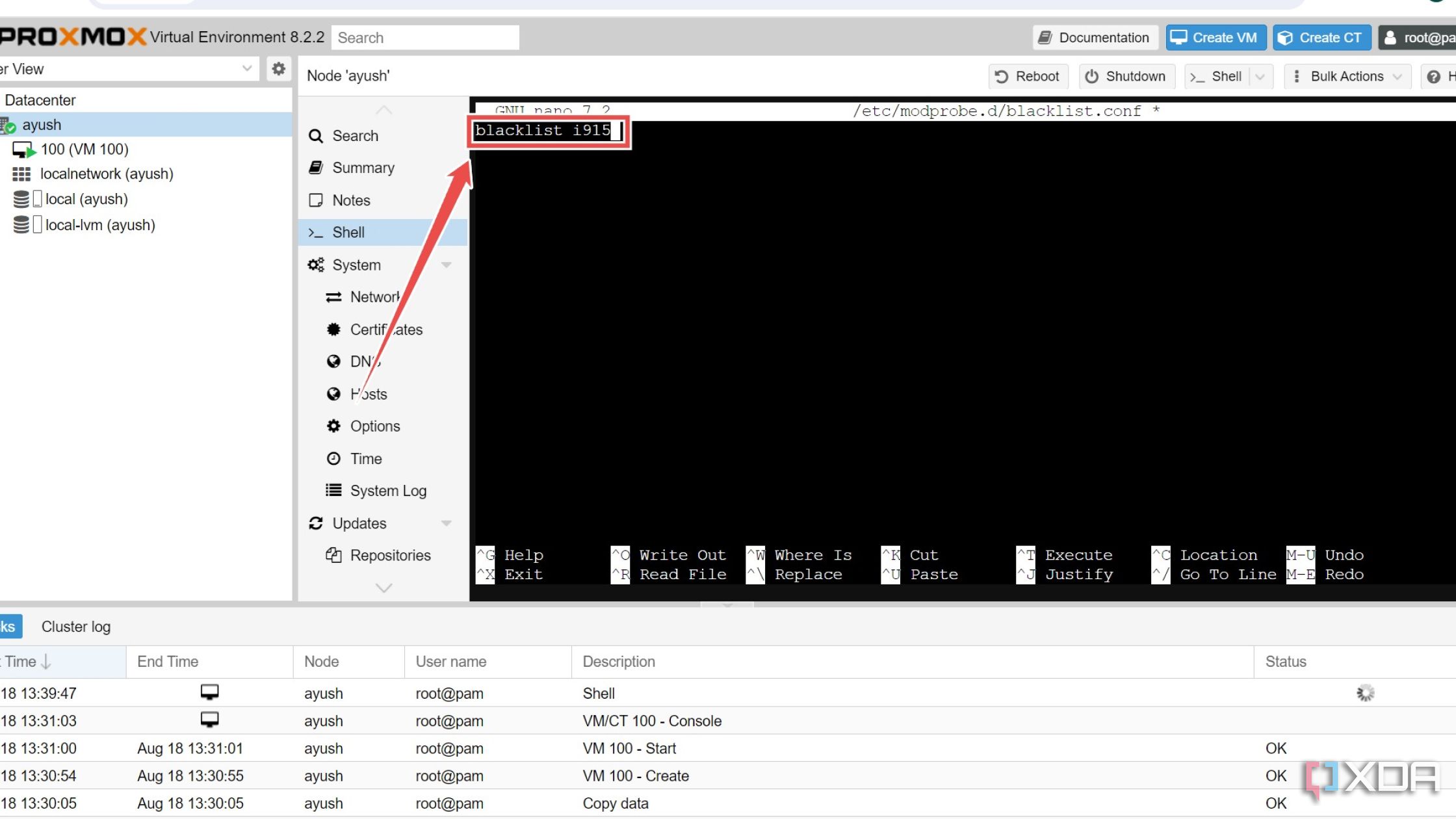 Inclusión en la lista negra de controladores de GPU Intel en Proxmox