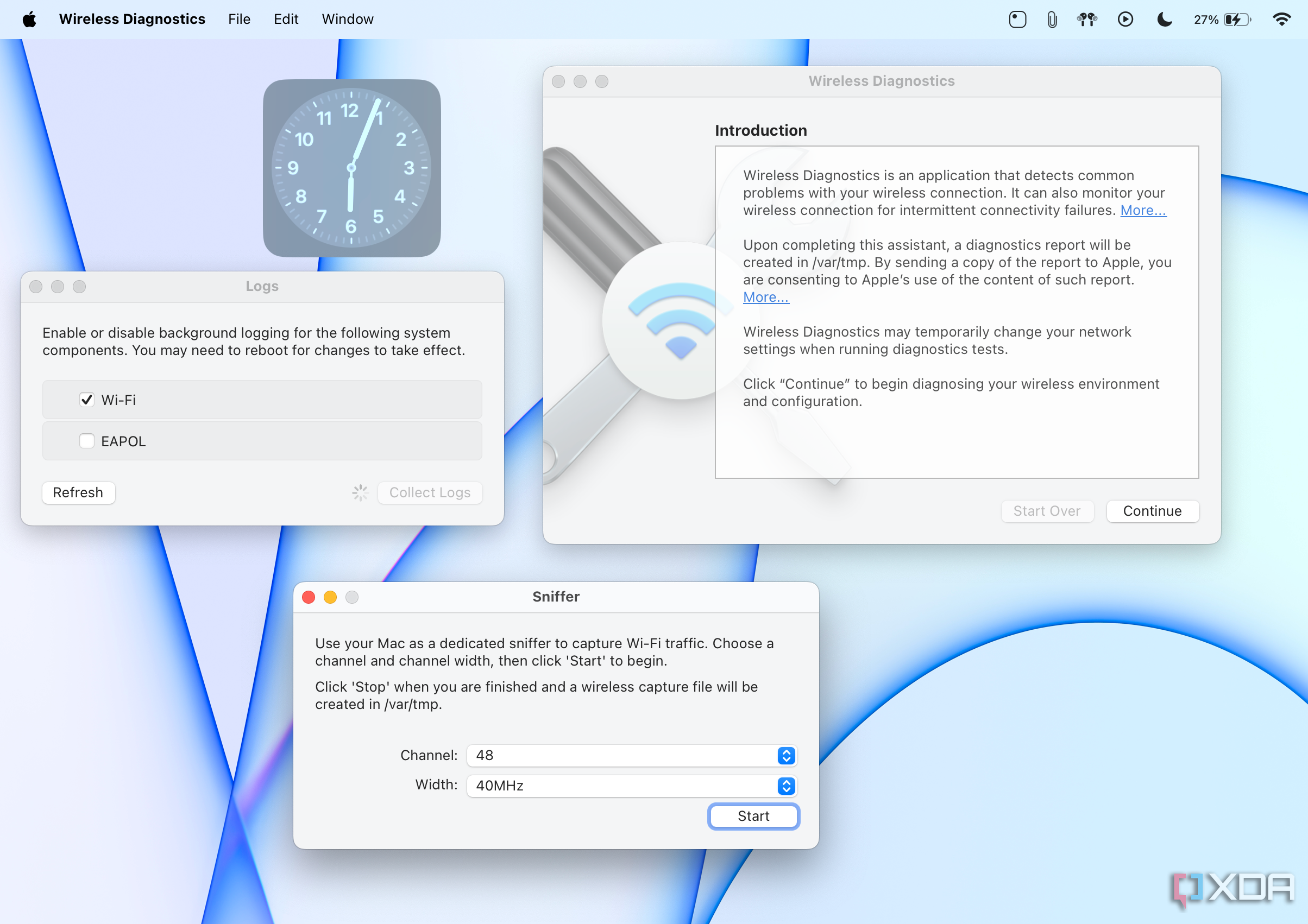 El sniffer de Wi-Fi nativo en macOS.