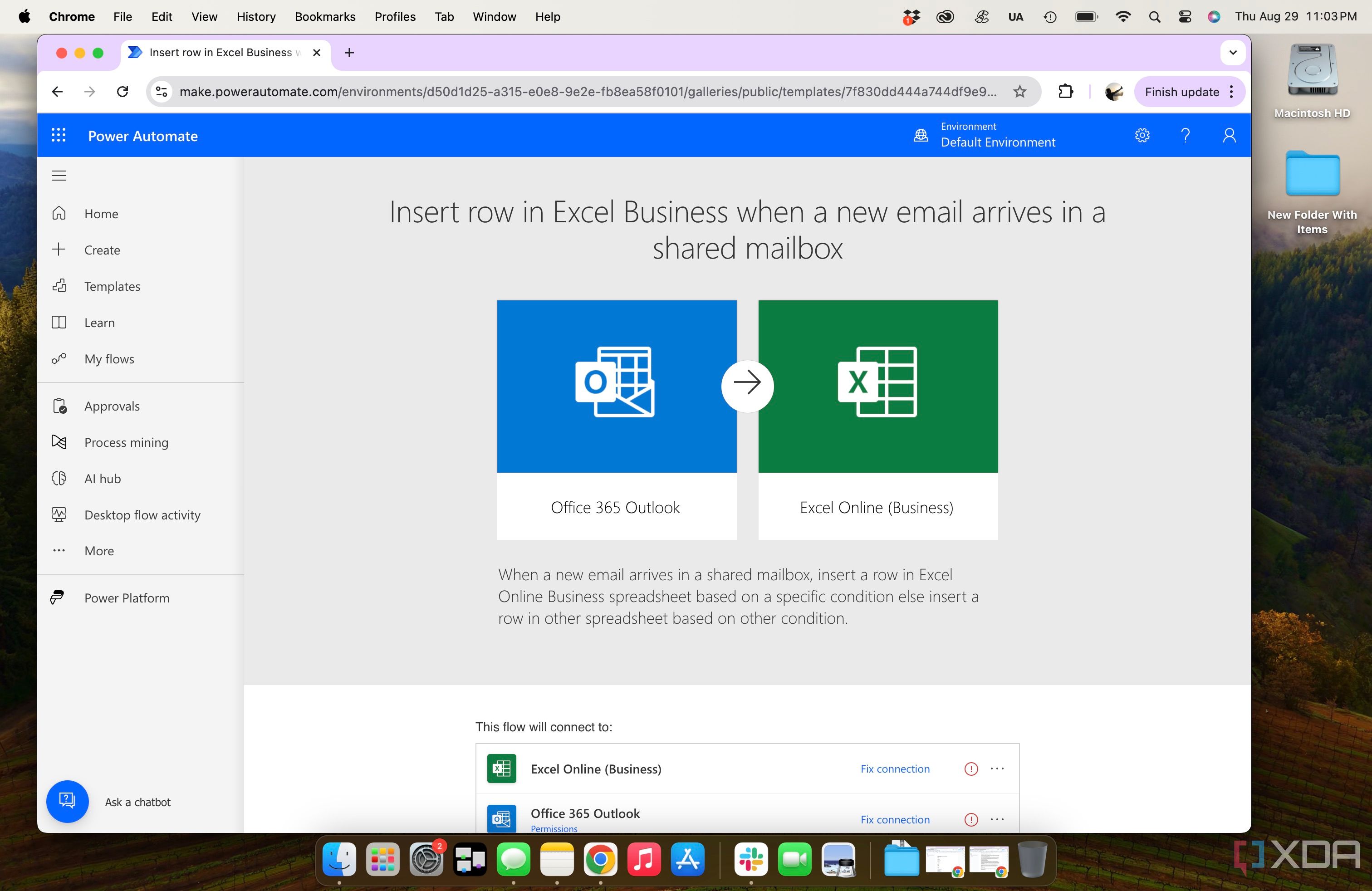 Microsoft Power Automate: insertar una fila en Excel cuando llega un nuevo correo electrónico