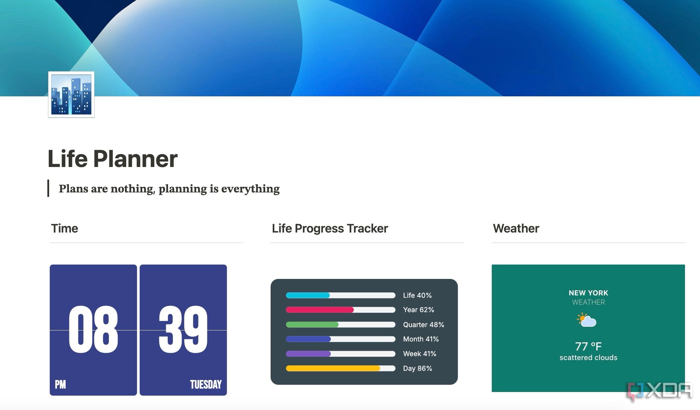 Notion Life Planner Template 5