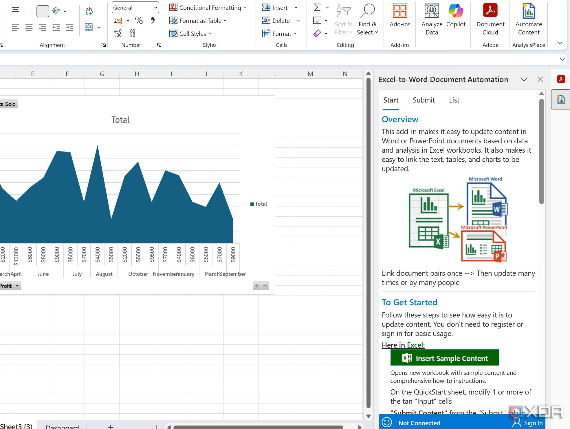 Complementos de automatización de Excel a Word para Excel