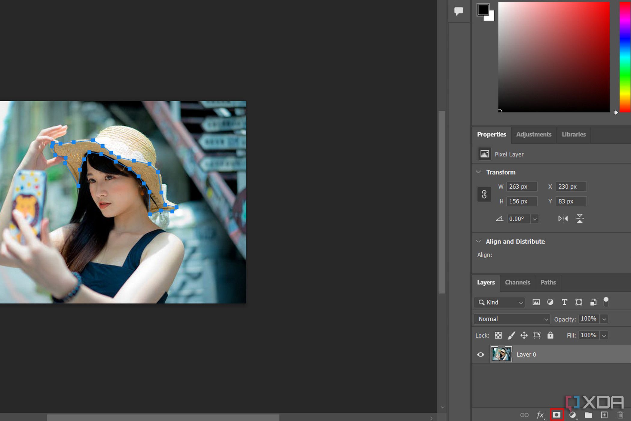 Creando una capa en Photoshop