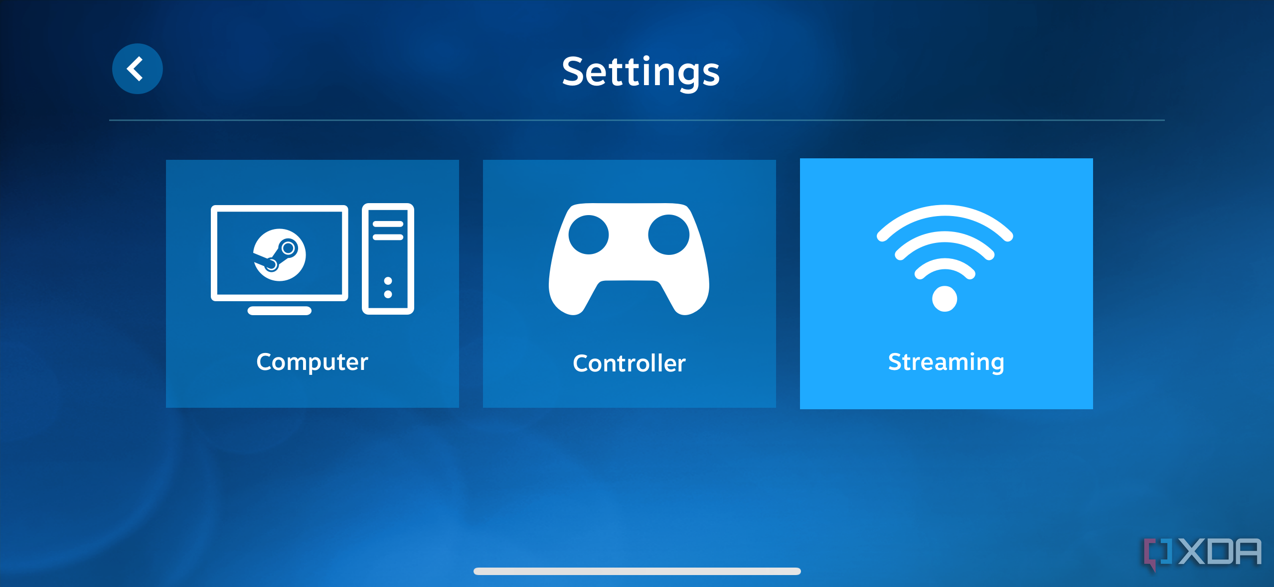 Captura de pantalla de la configuración del enlace de Steam