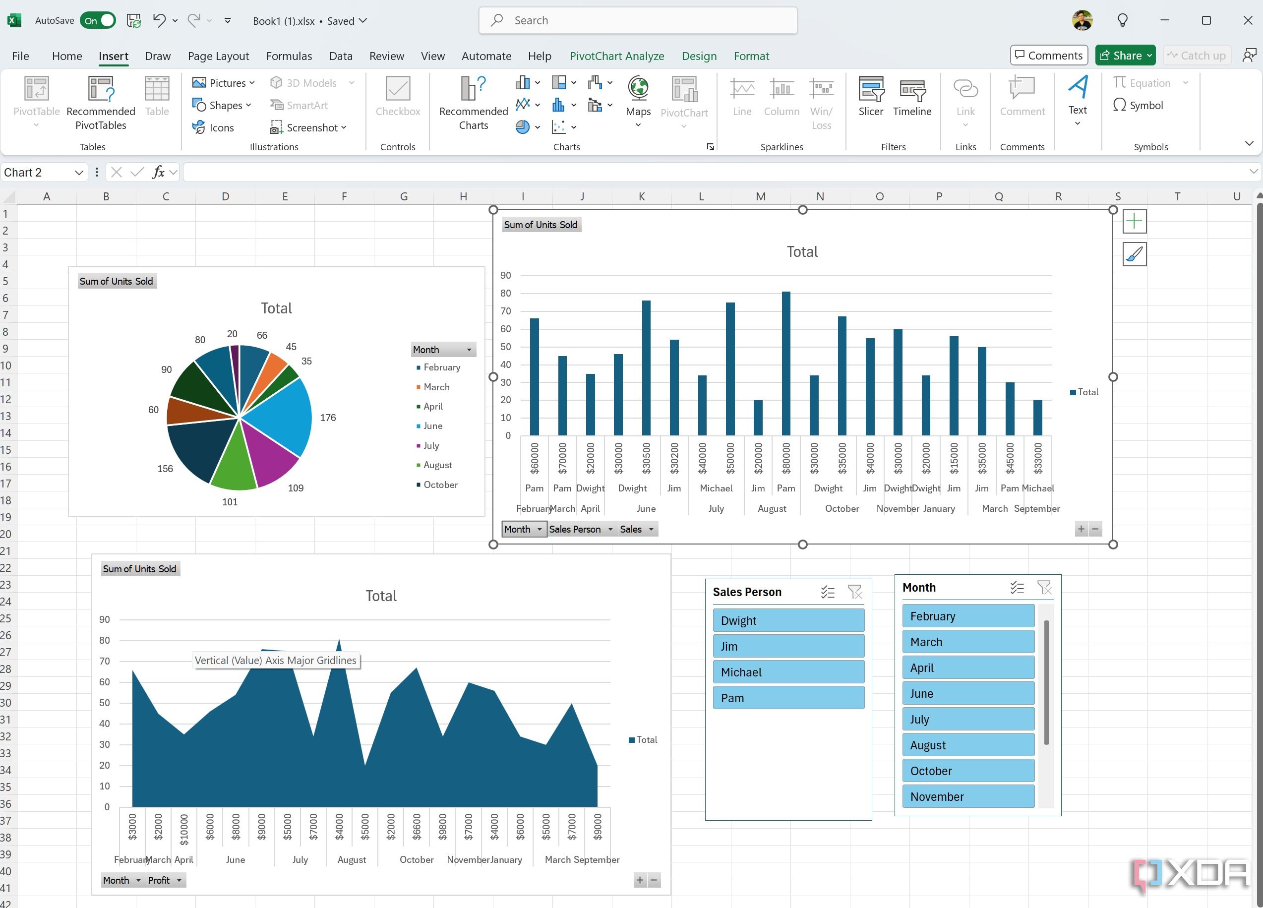 Interactive dashboard in Excel