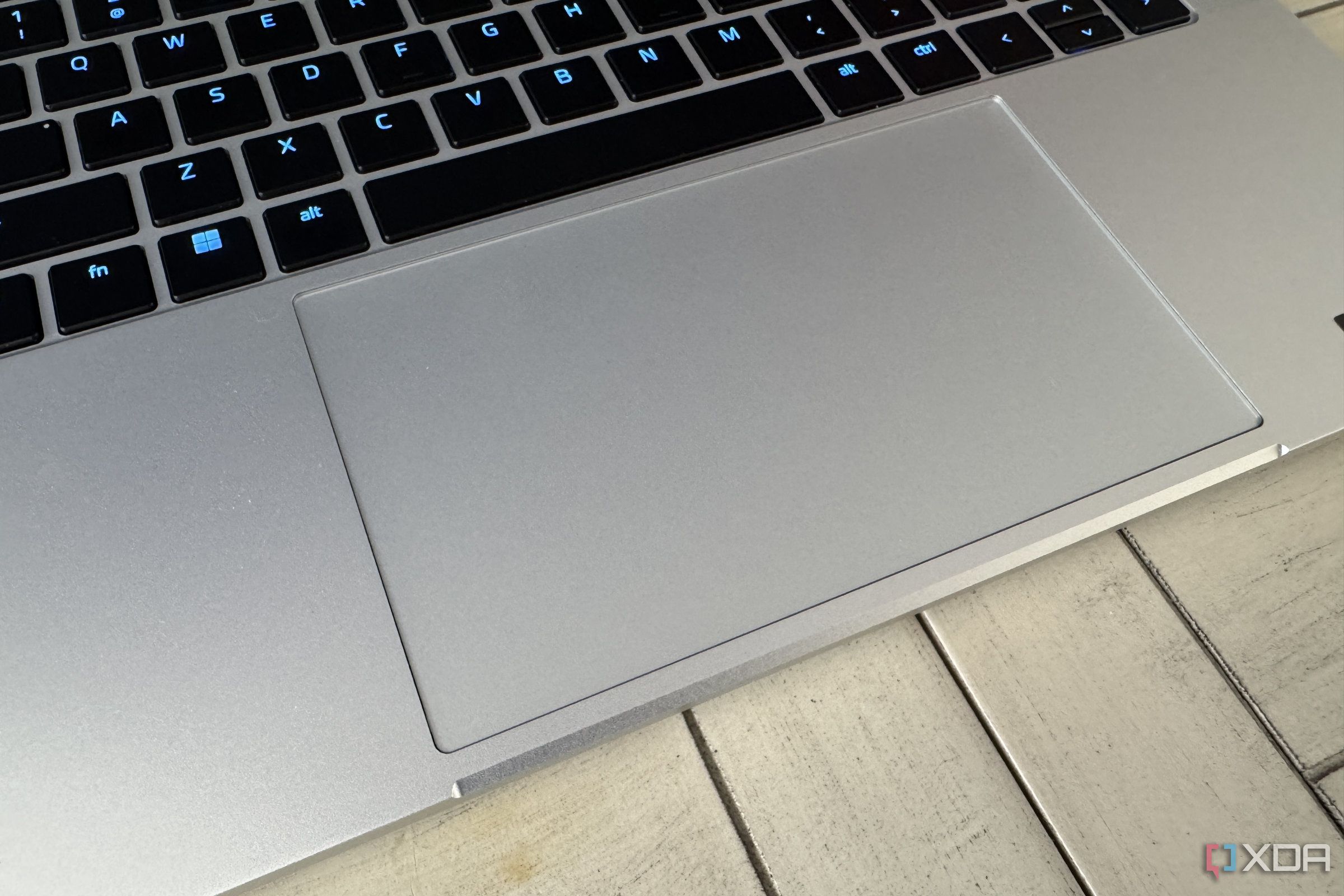 closeup of razer blade 18 touchpad