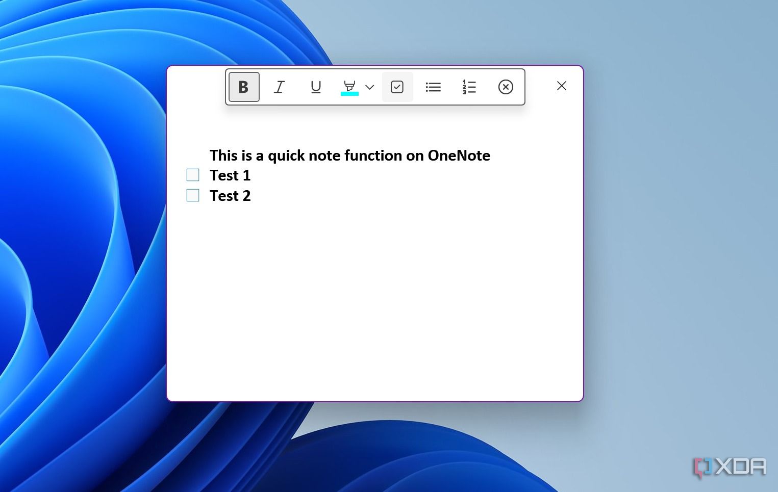 Nota rápida de OneNote en Windows