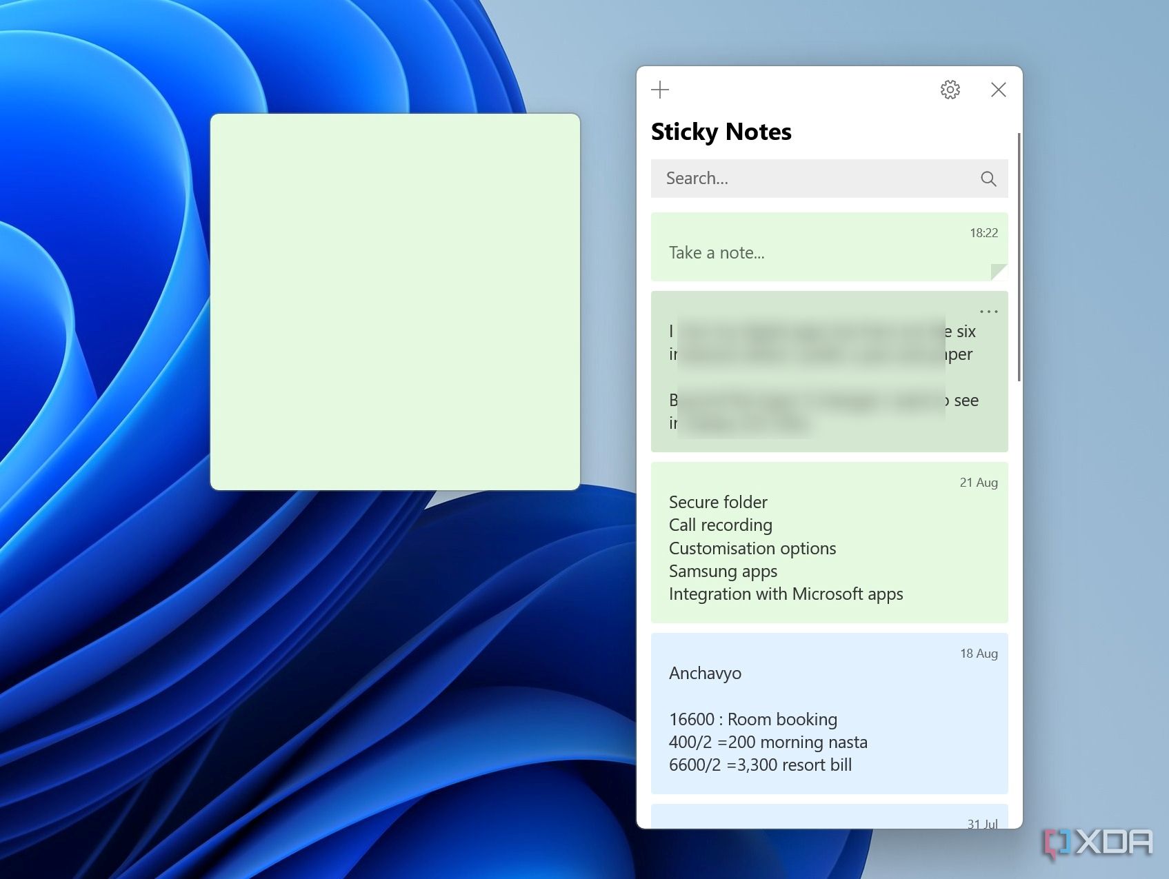 Integración de OneNote con Sticky notes