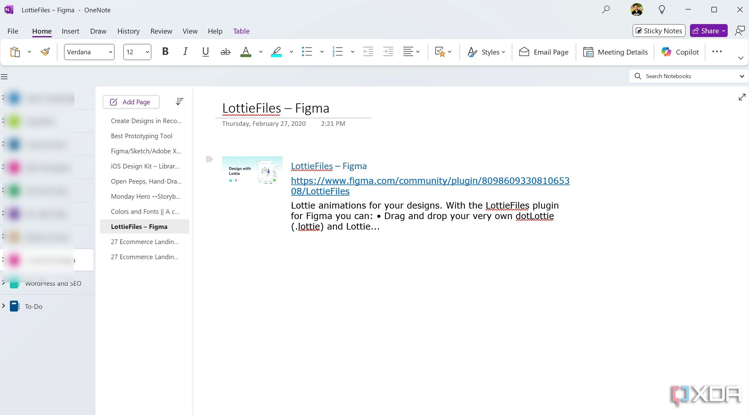 Aplicación OneNote nativa en Windows