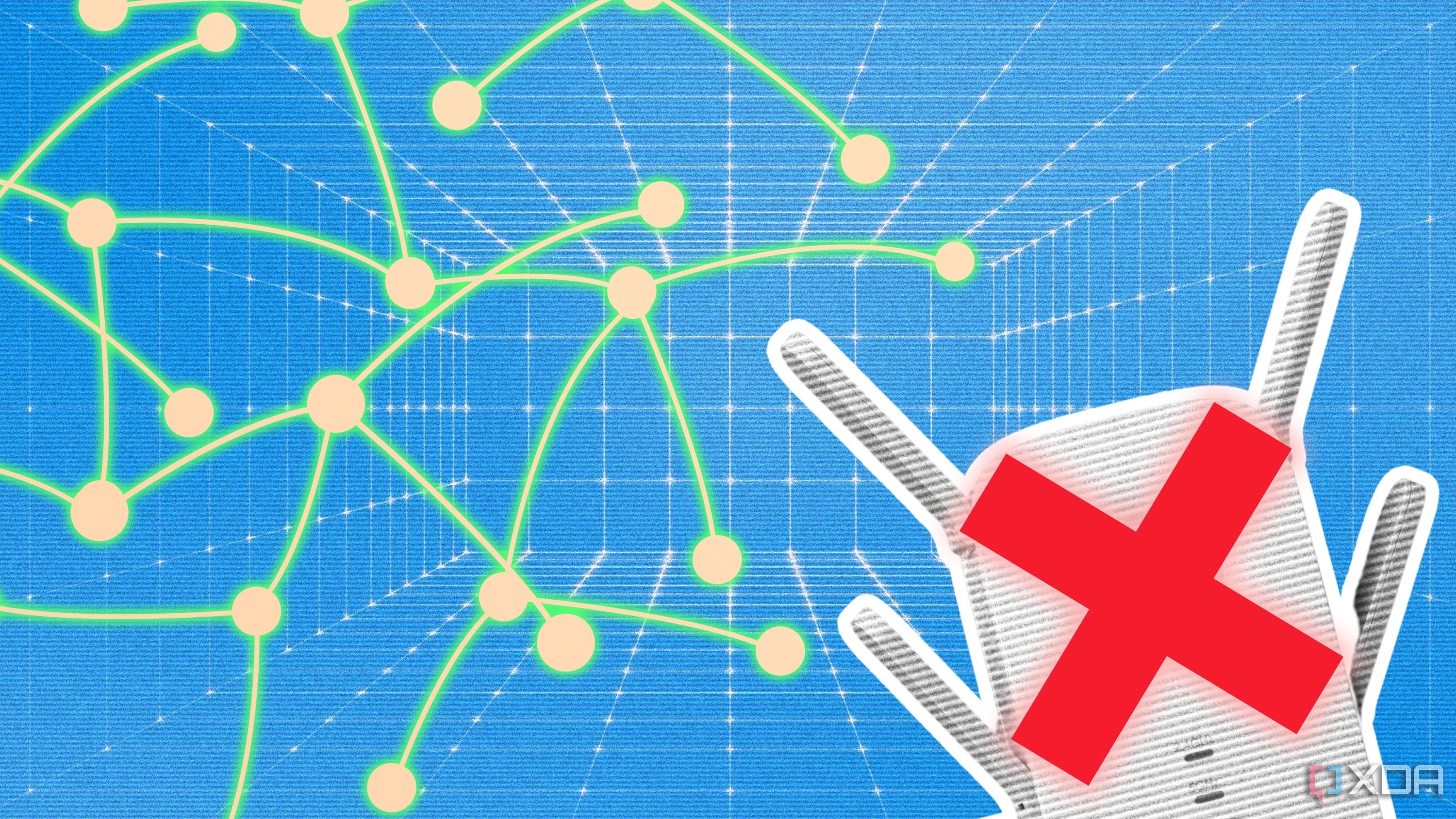 Gráficos abstractos para representar el uso de una red en malla en lugar de repetidores wifi.