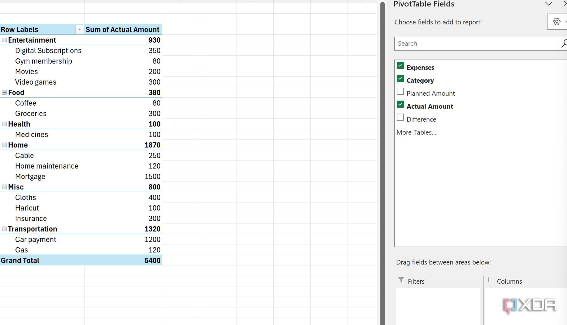 add pivot table in Excel
