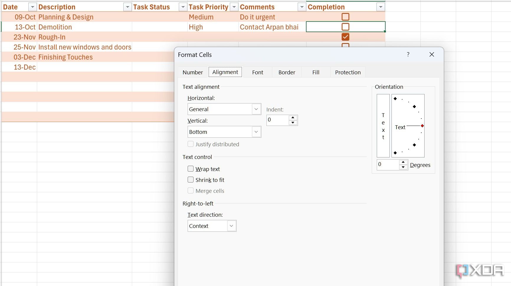 Editar casillas de verificación en Excel