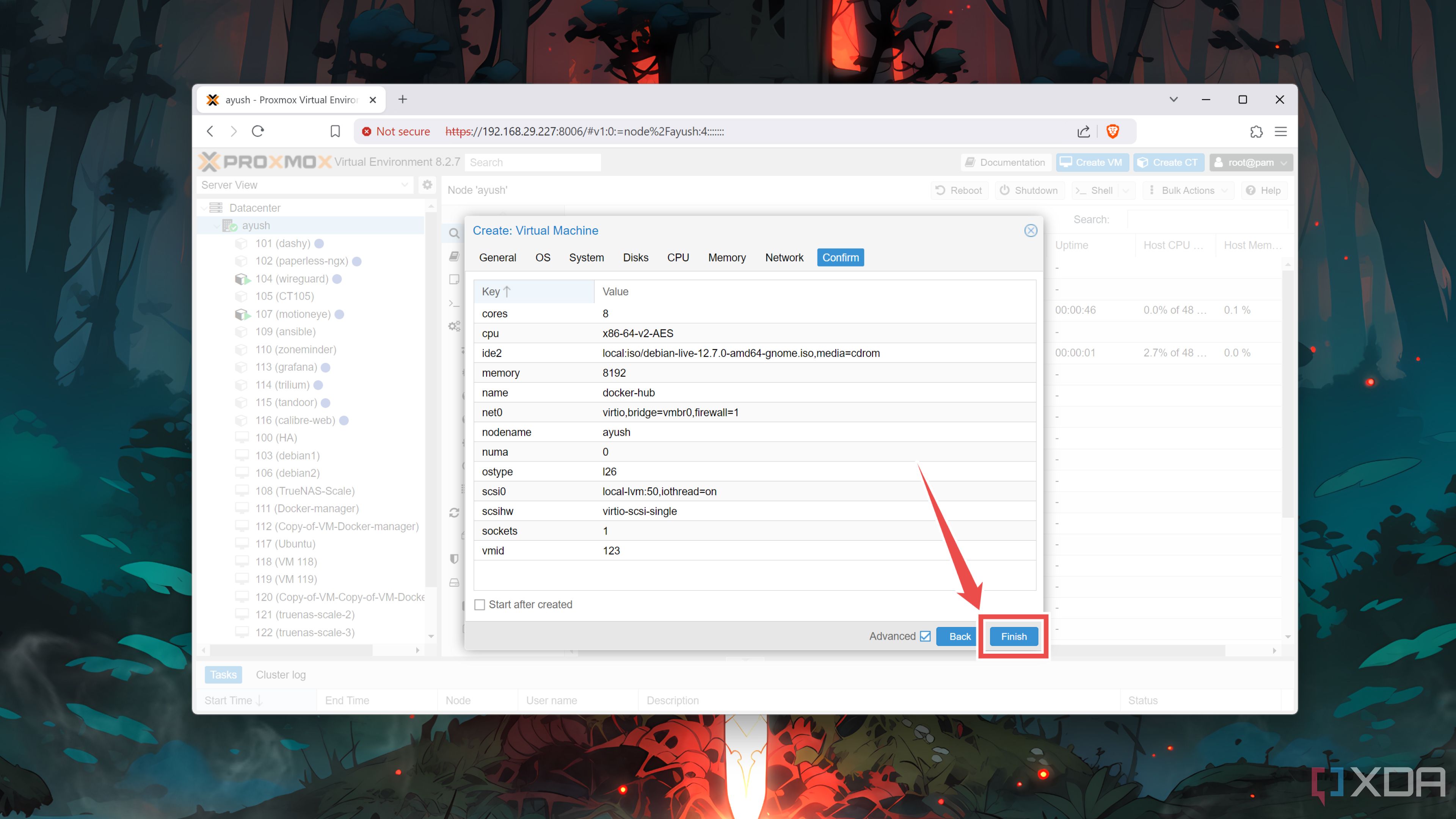 Creando una máquina virtual en Proxmox