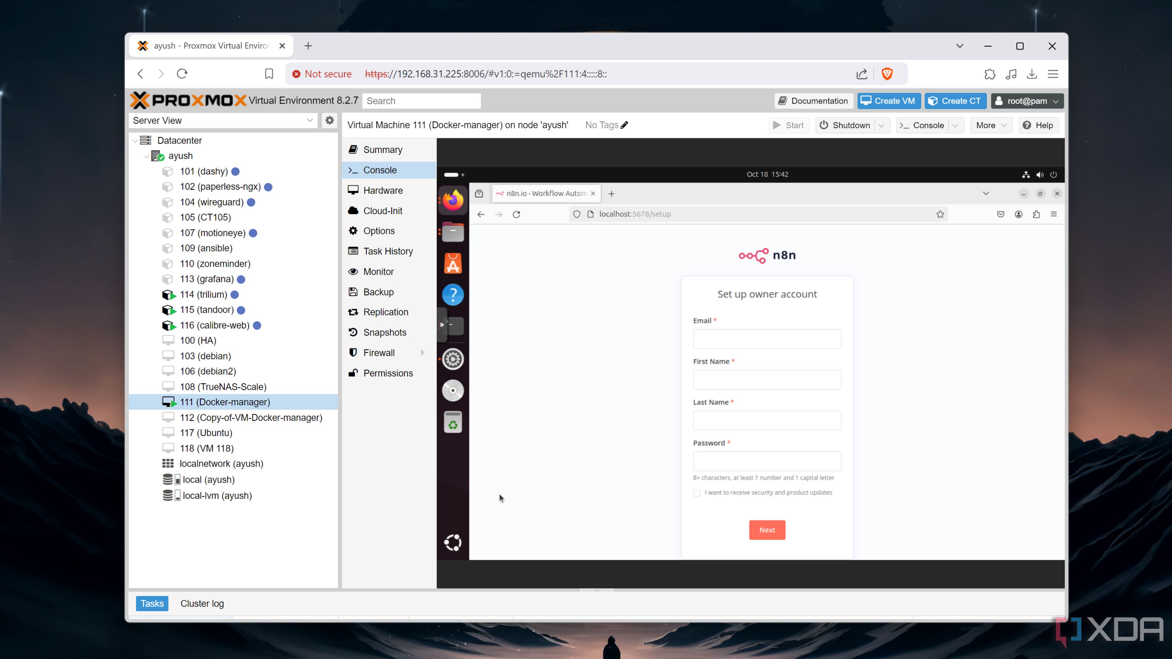 Ejecutando n8n en Proxmox