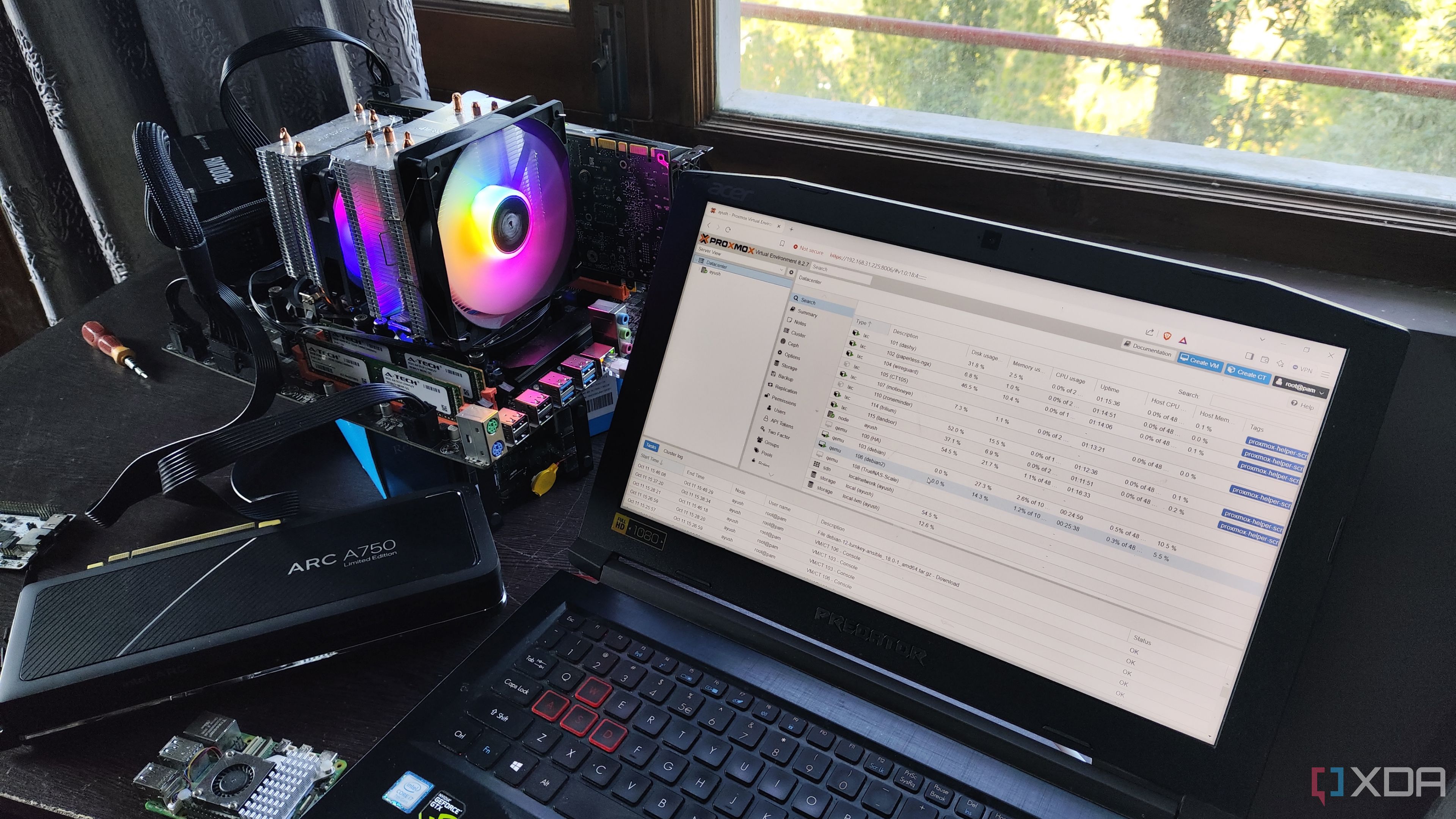 A Proxmox home lab setup