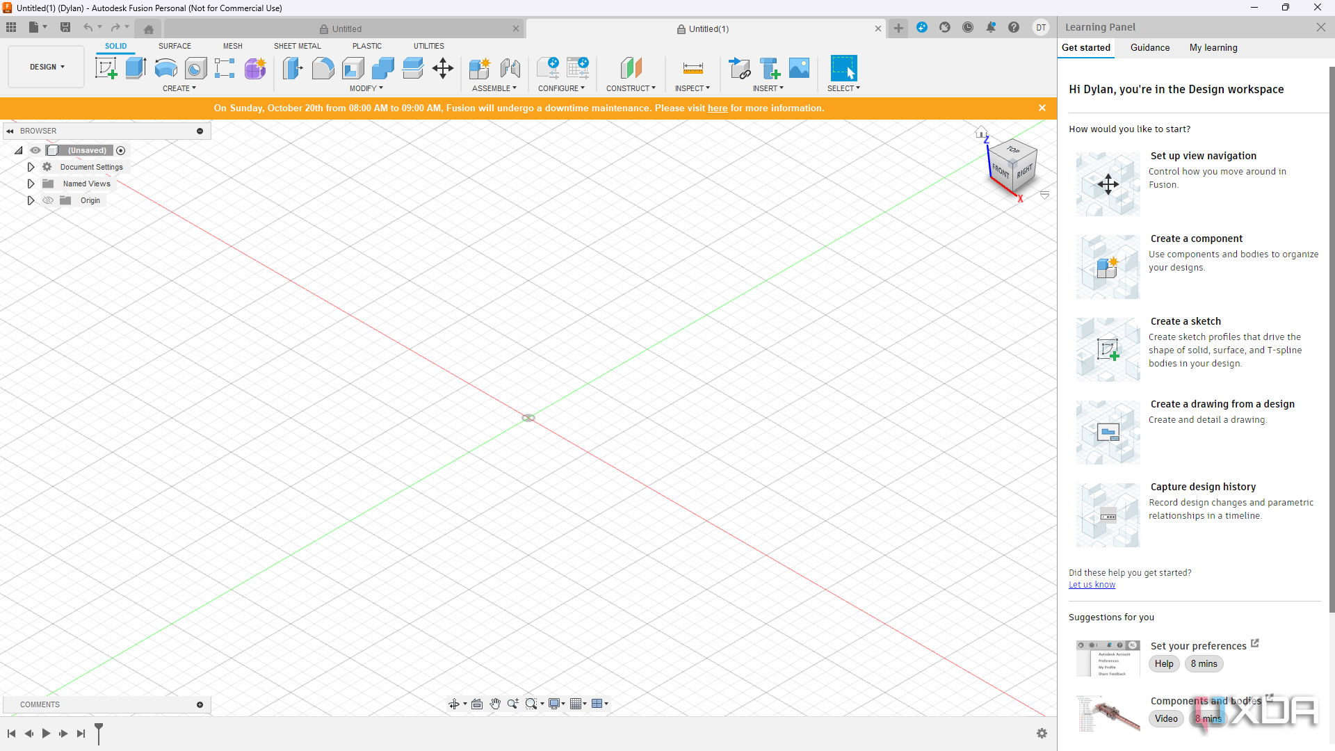 El software de modelado 3D Fusion360