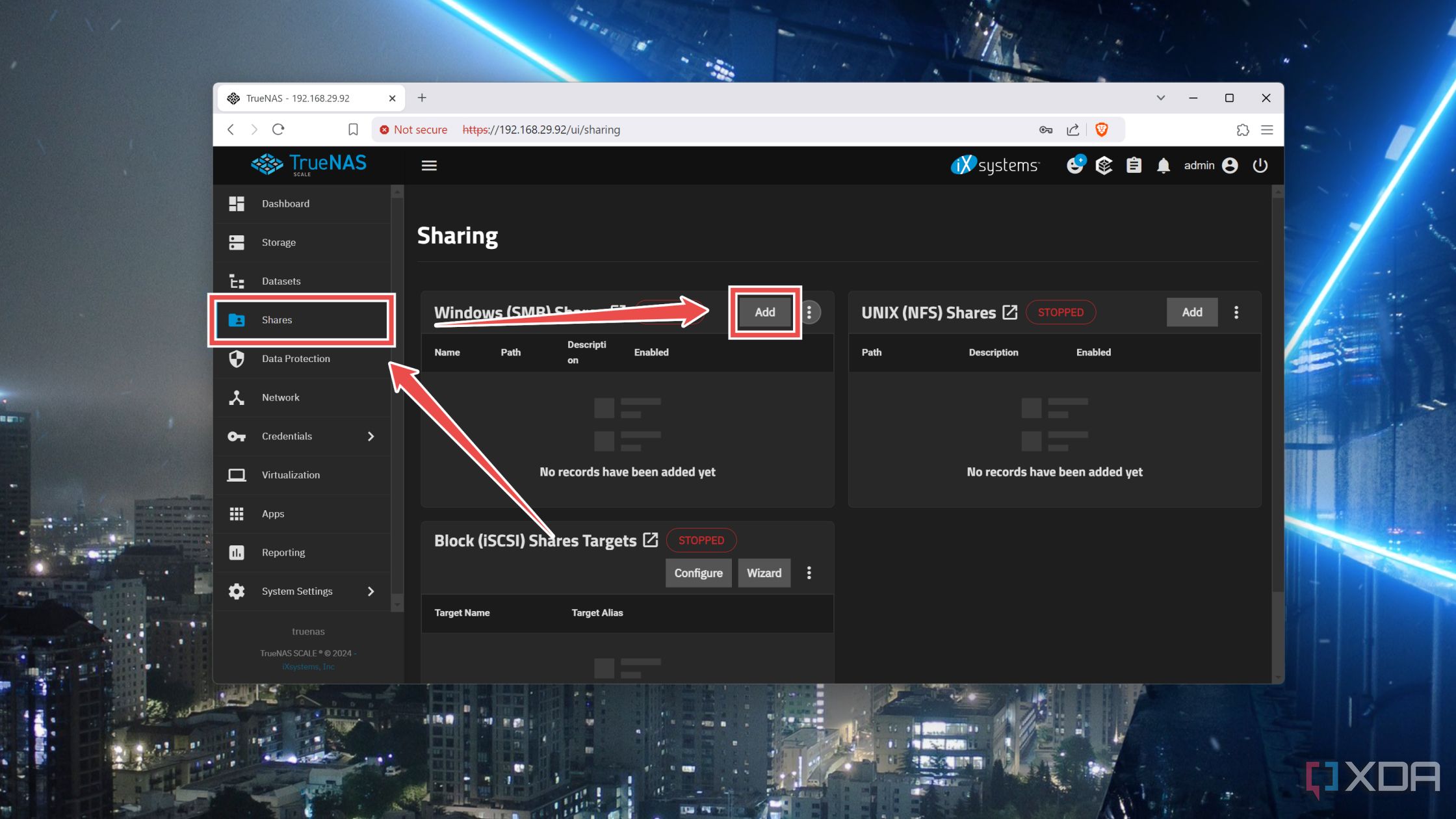 Cómo agregar un nuevo recurso compartido SMB en la interfaz web de TrueNAS Scale