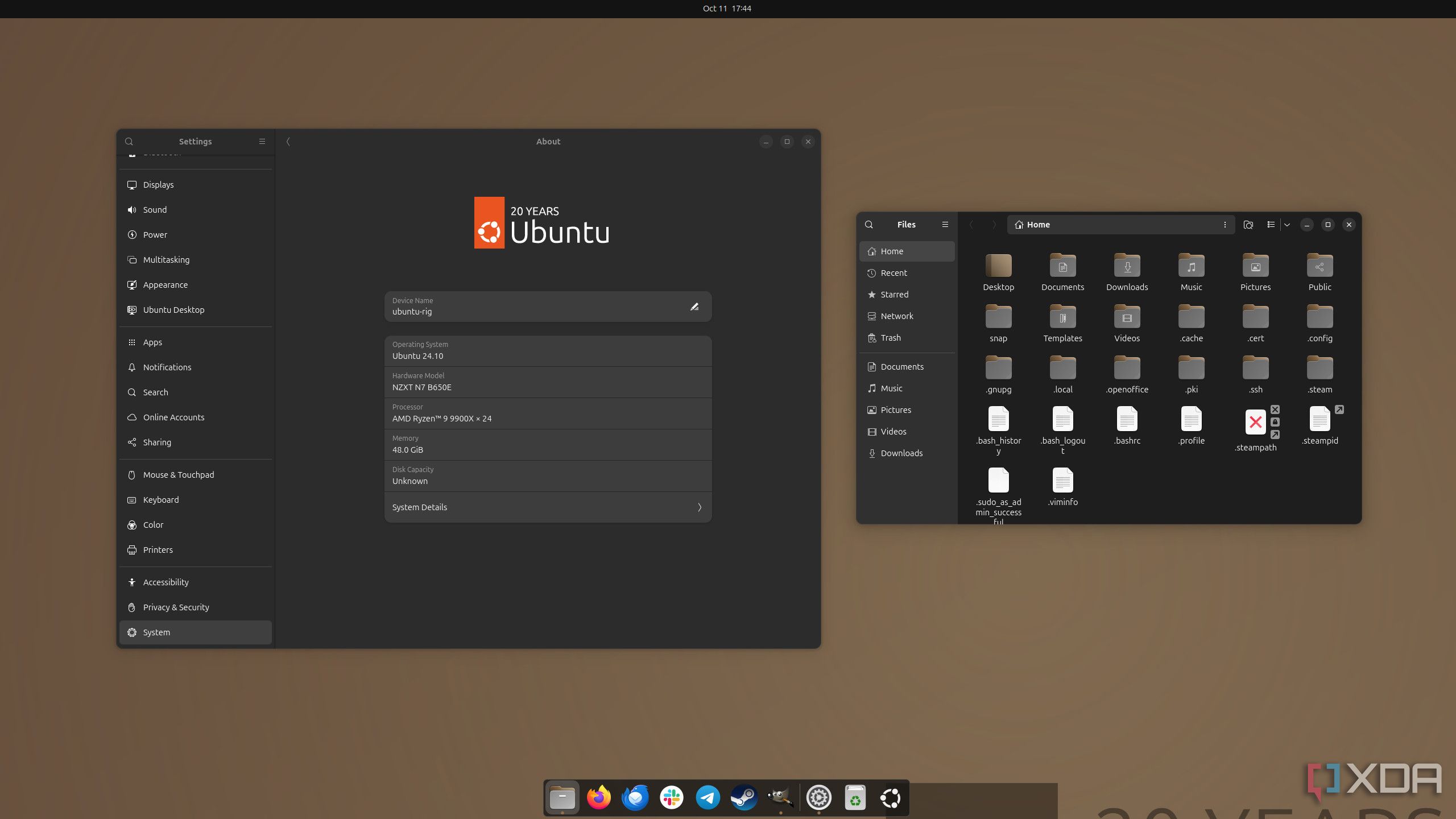 Tema vintage de Ubuntu