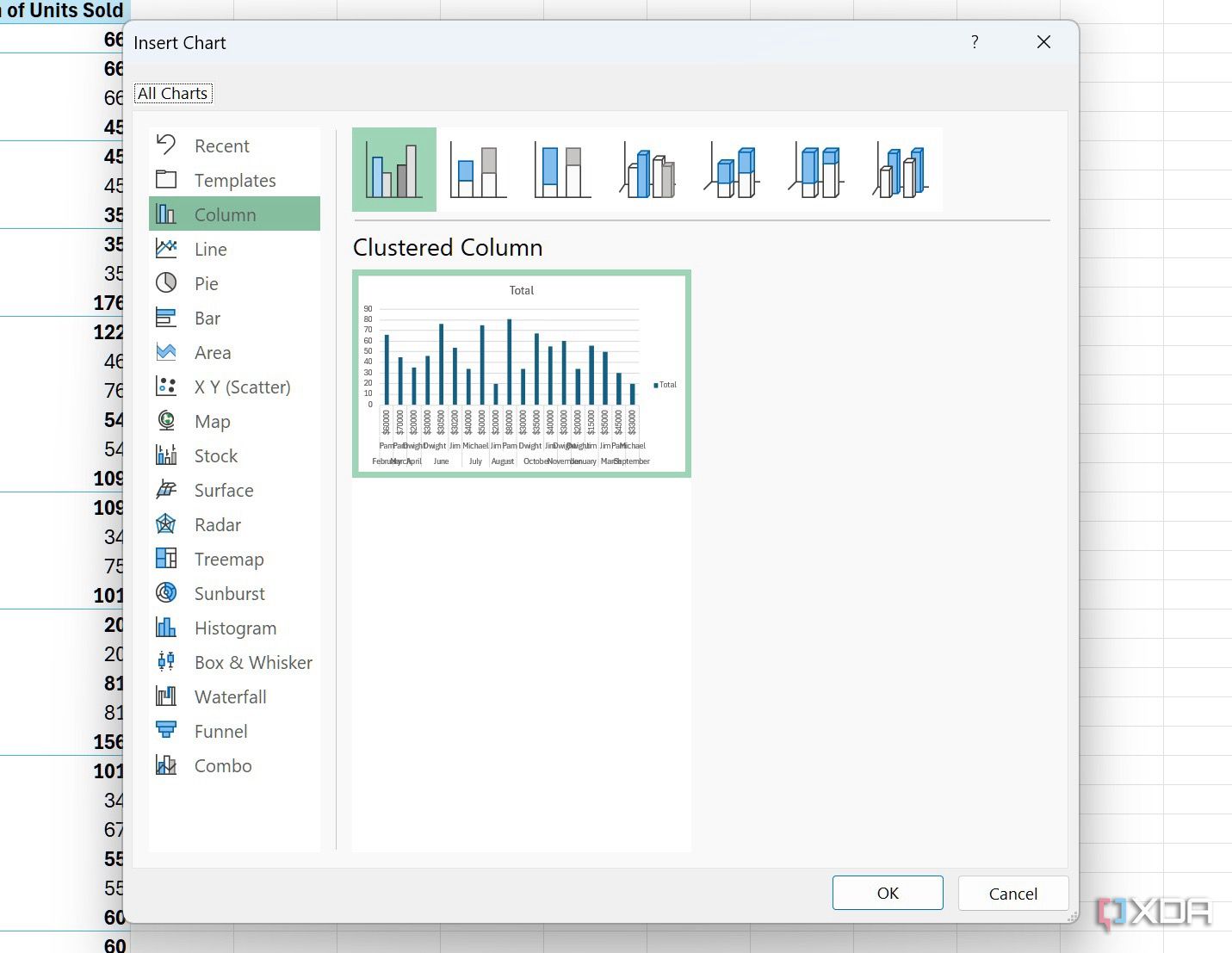 Insertar un gráfico en Excel